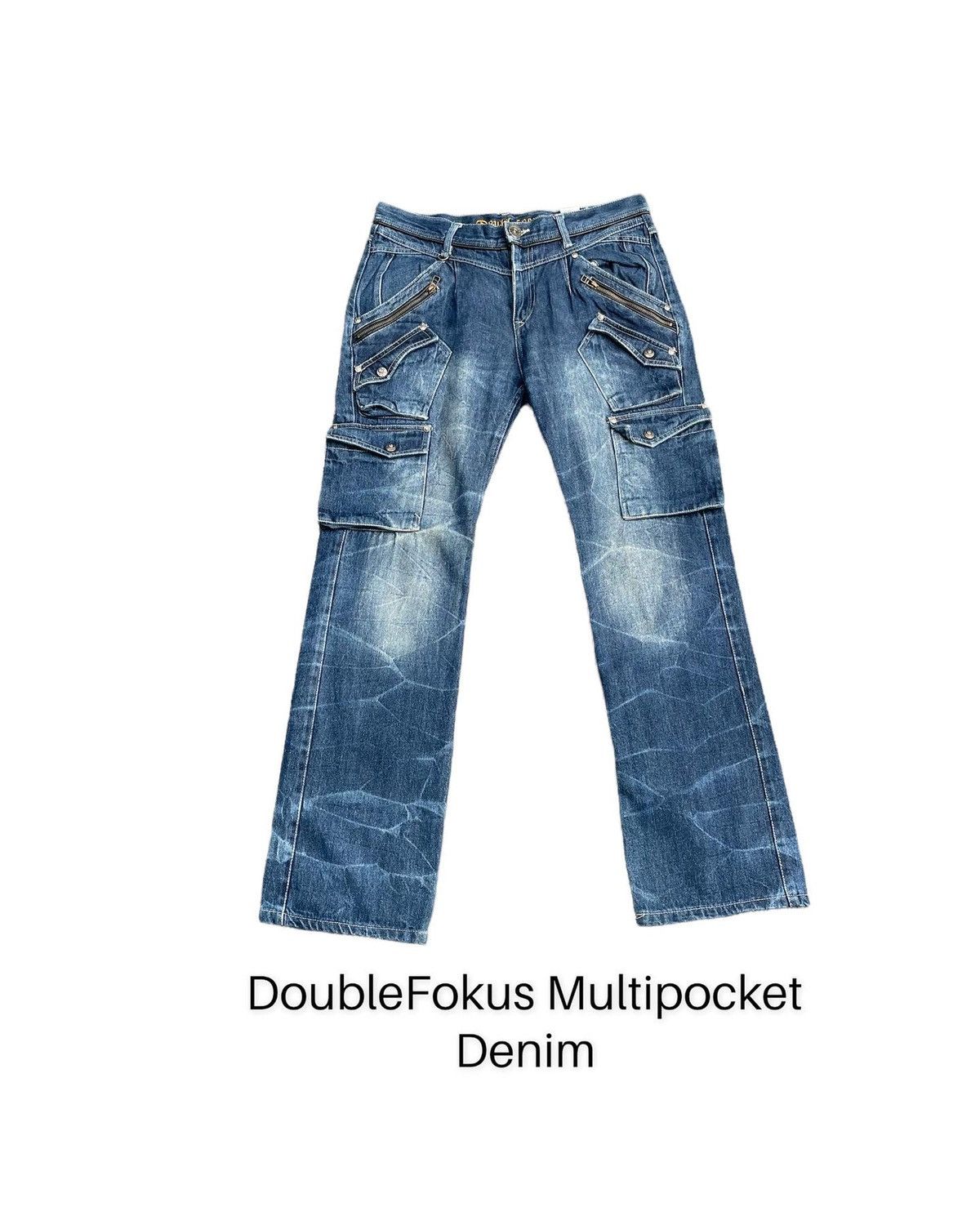 Japanese Brand Doublefocus Multipocket Denim Size US 35 - 1 Thumbnail