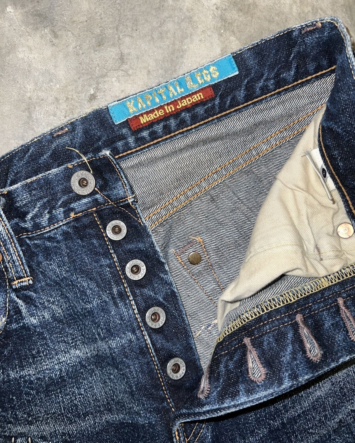 Kapital × Kapital Kountry Kapital Legs Boro Denim Shorts Size US 30 / EU 46 - 3 Thumbnail