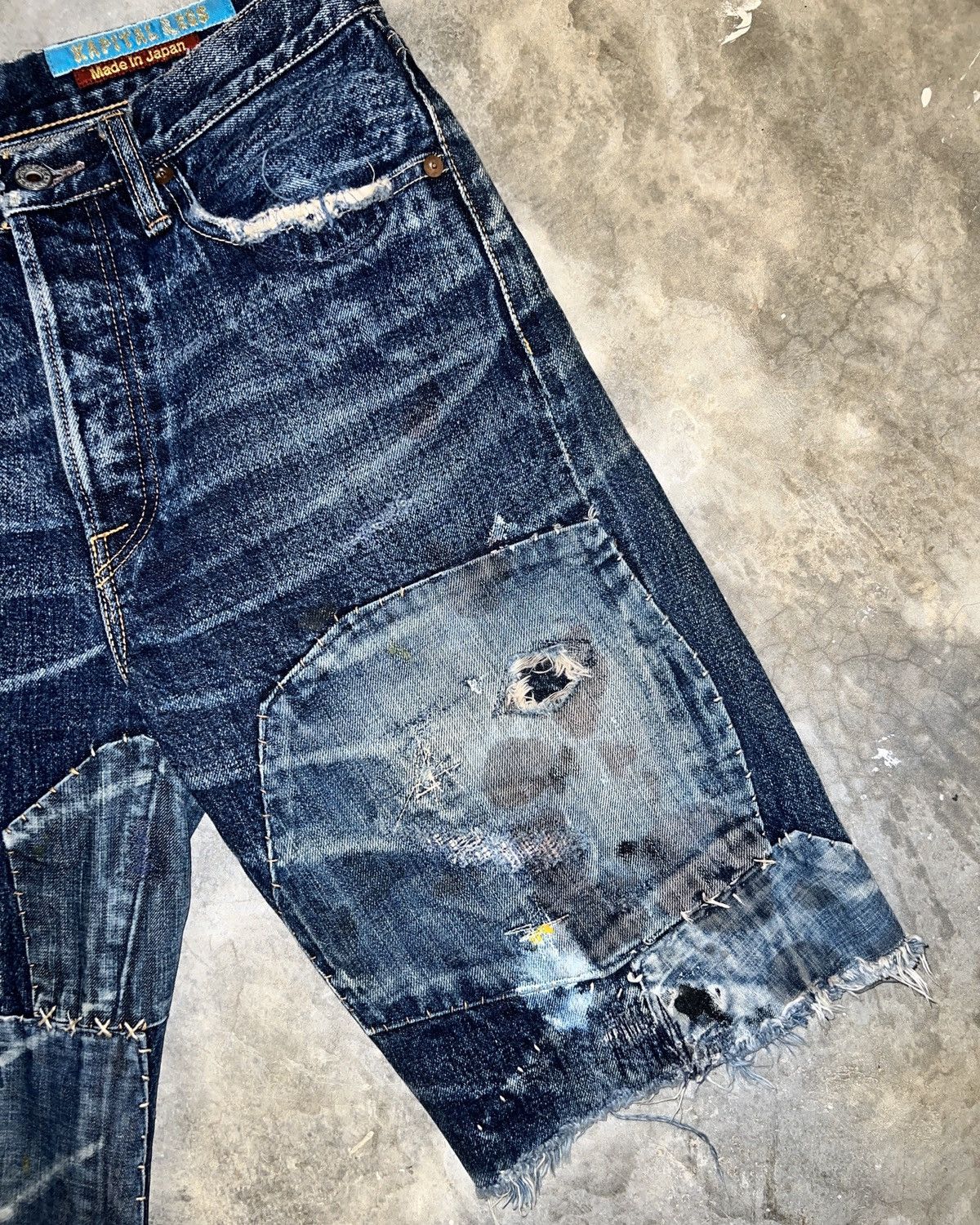 Kapital × Kapital Kountry Kapital Legs Boro Denim Shorts Size US 30 / EU 46 - 8 Thumbnail