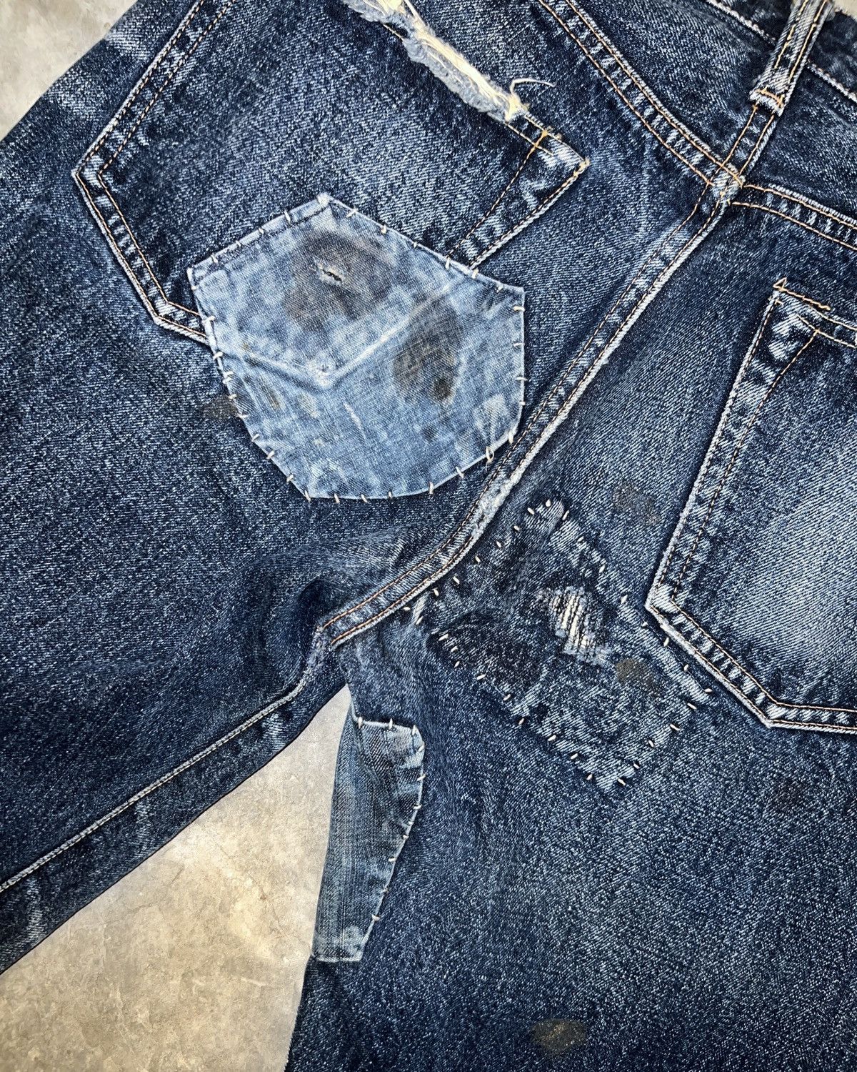 Kapital × Kapital Kountry Kapital Legs Boro Denim Shorts Size US 30 / EU 46 - 9 Thumbnail