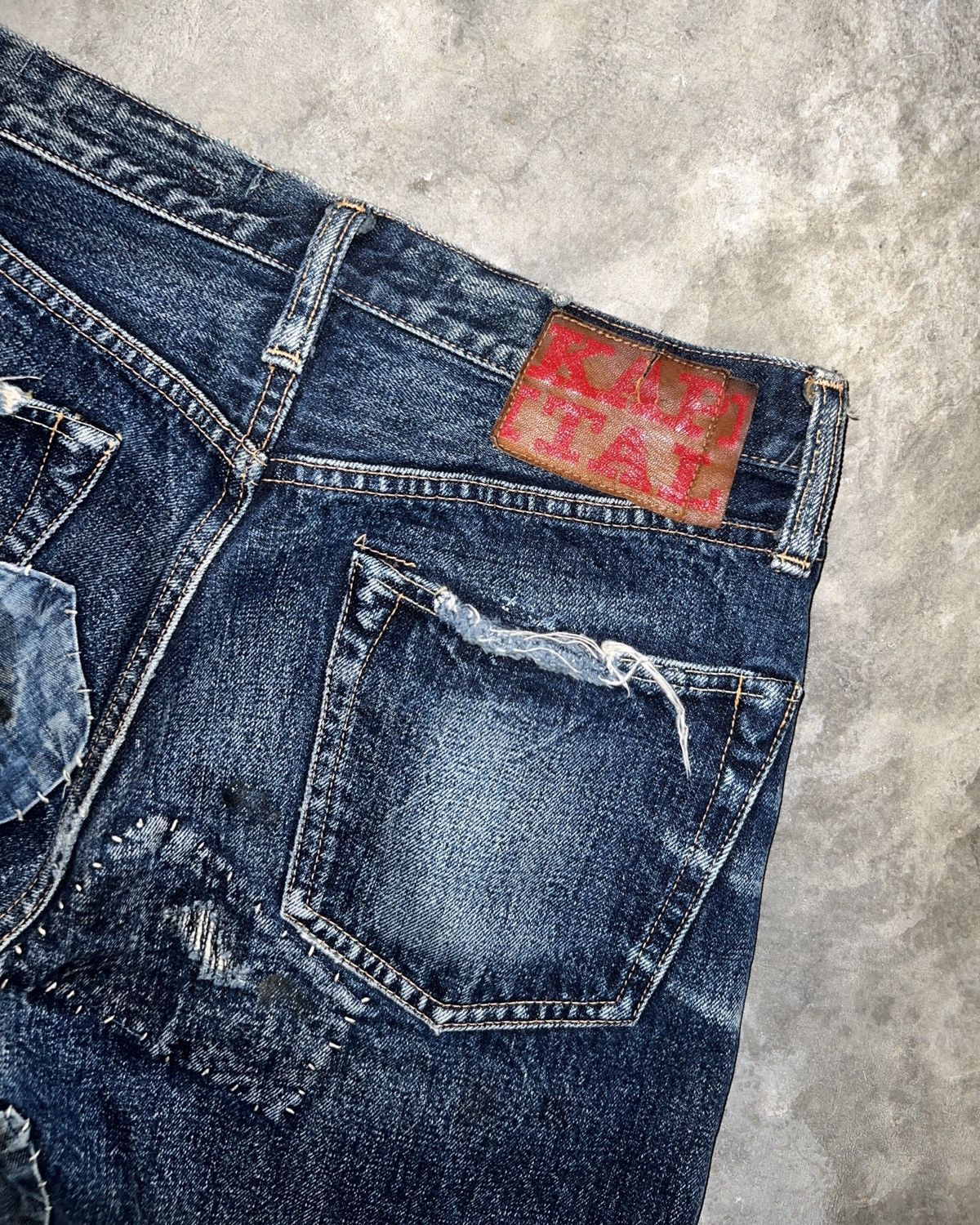 Kapital × Kapital Kountry Kapital Legs Boro Denim Shorts Size US 30 / EU 46 - 4 Thumbnail