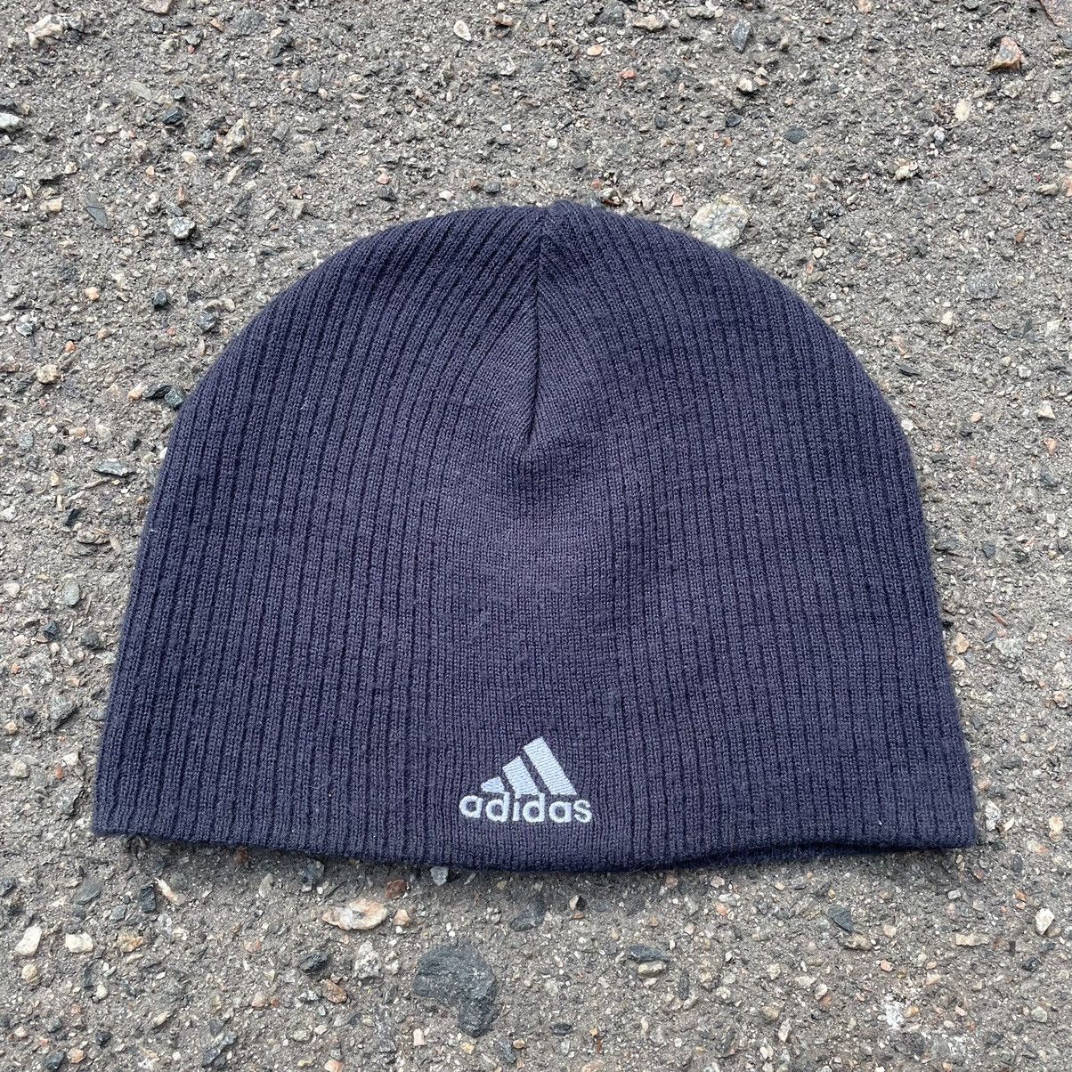 Vintage Vintage Y2K Adidas Ribbed Beanie Hat Streetwear Faded OS Size ONE SIZE - 3 Thumbnail