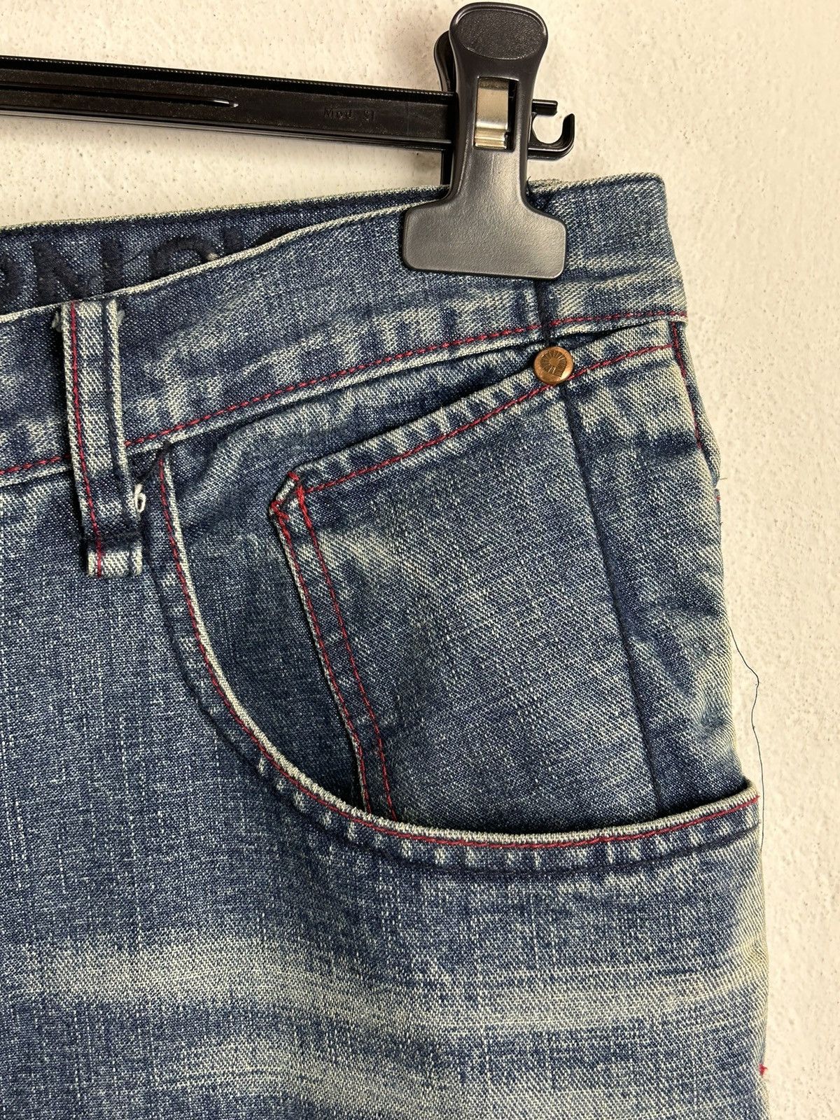 Akademiks 00s Vintage Akademiks Crazy Patchwork Design Denim Jeans Size US 36 / EU 52 - 7 Thumbnail