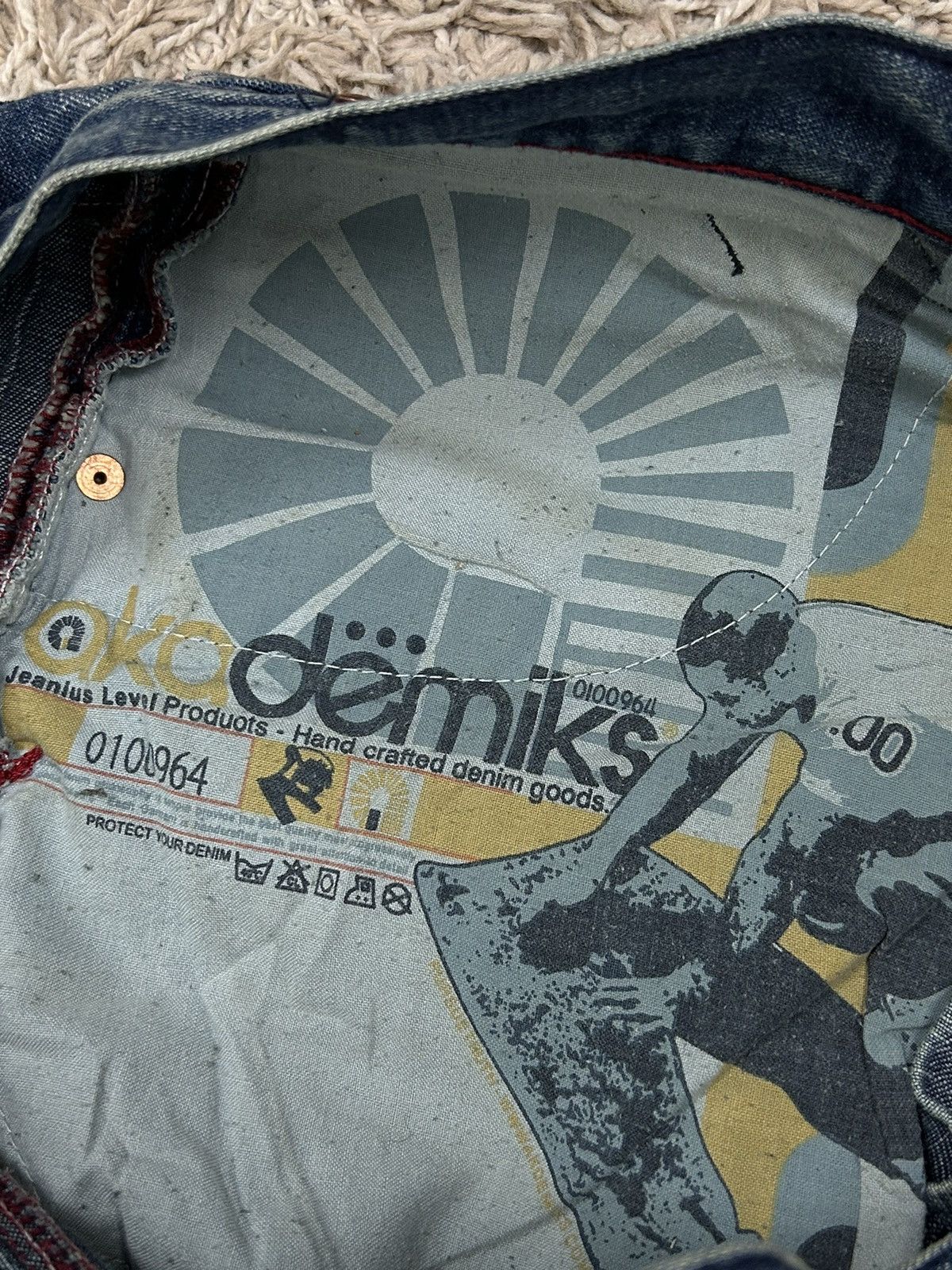 Akademiks 00s Vintage Akademiks Crazy Patchwork Design Denim Jeans Size US 36 / EU 52 - 20 Thumbnail