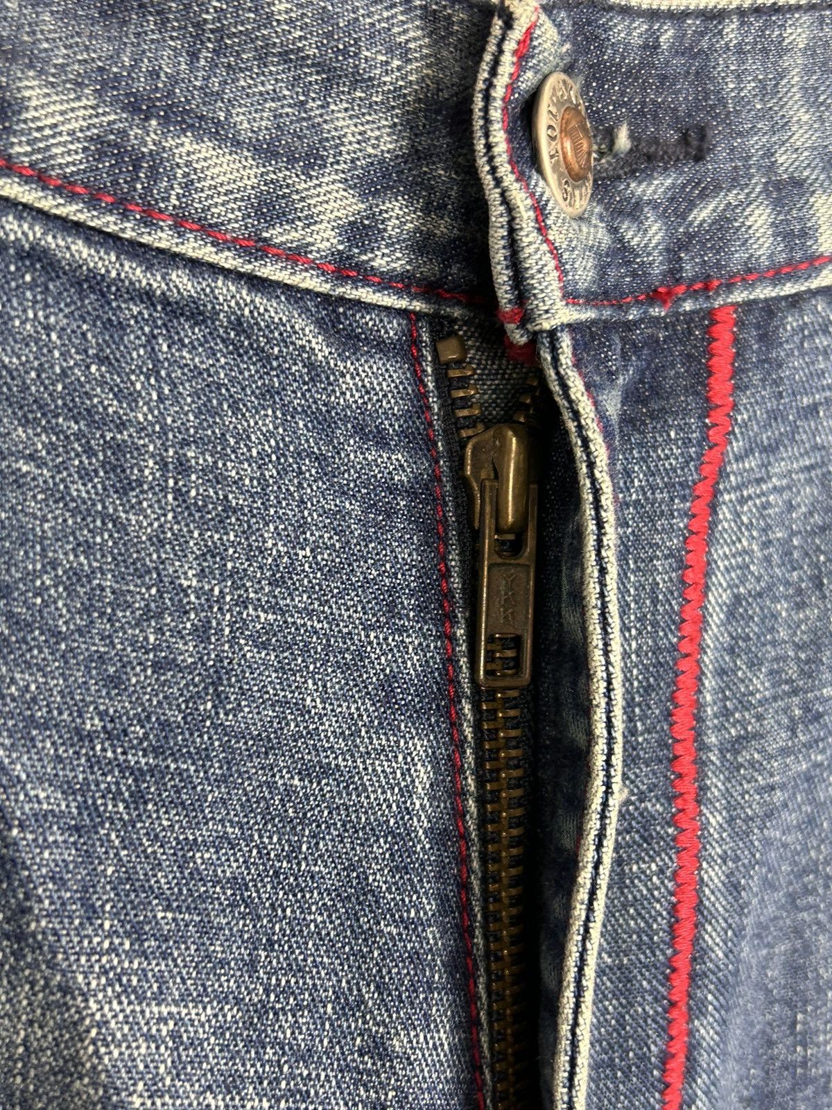 Akademiks 00s Vintage Akademiks Crazy Patchwork Design Denim Jeans Size US 36 / EU 52 - 9 Thumbnail