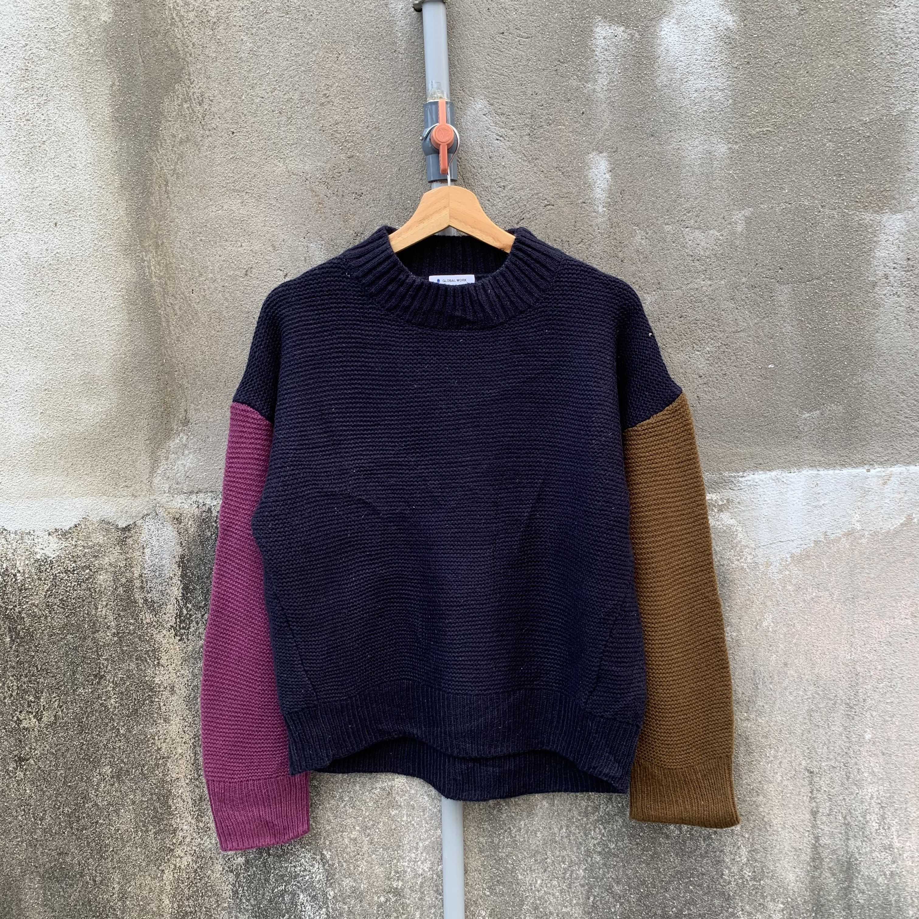 Aran Isles Knitwear GLOBAL WORK Tricolor Knit Jumper Pullover Sweater Size US M / EU 48-50 / 2 - 1 Thumbnail