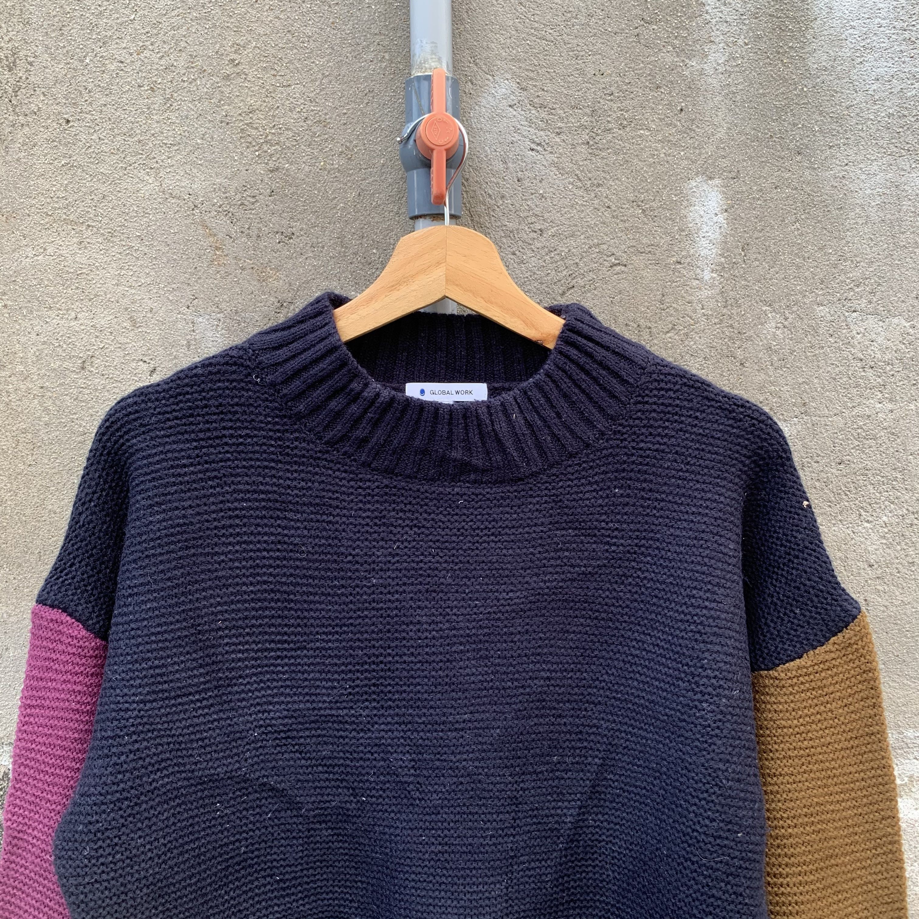 Aran Isles Knitwear GLOBAL WORK Tricolor Knit Jumper Pullover Sweater Size US M / EU 48-50 / 2 - 2 Thumbnail