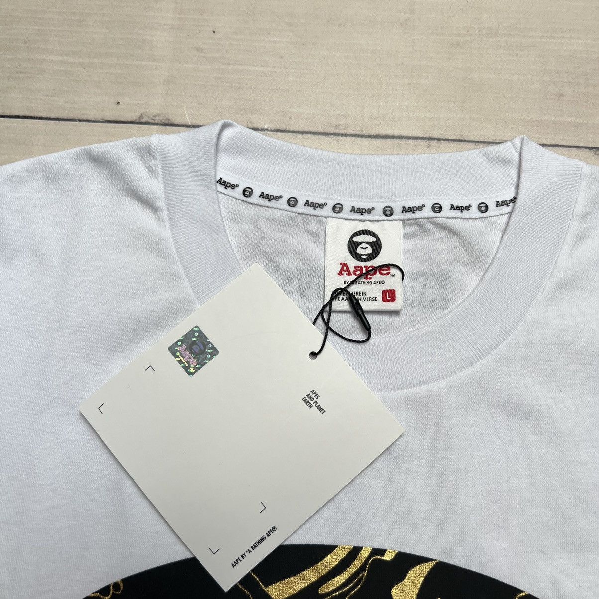 Aape Aape Bathing Ape Bape Tshirt Moon Face Tee White Size US L / EU 52-54 / 3 - 6 Thumbnail