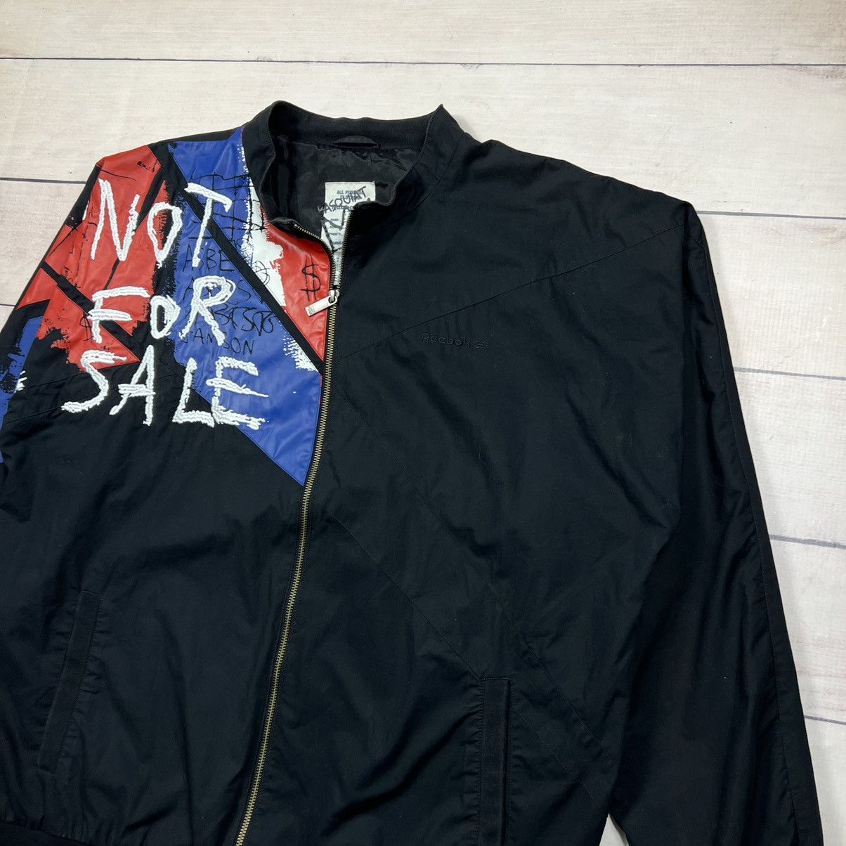 Jean-Michel Basquiat × Reebok Reebok x Basquiat 2010 Not For Sale Print Zip Sweatshirt Size US XL / EU 56 / 4 - 4 Thumbnail