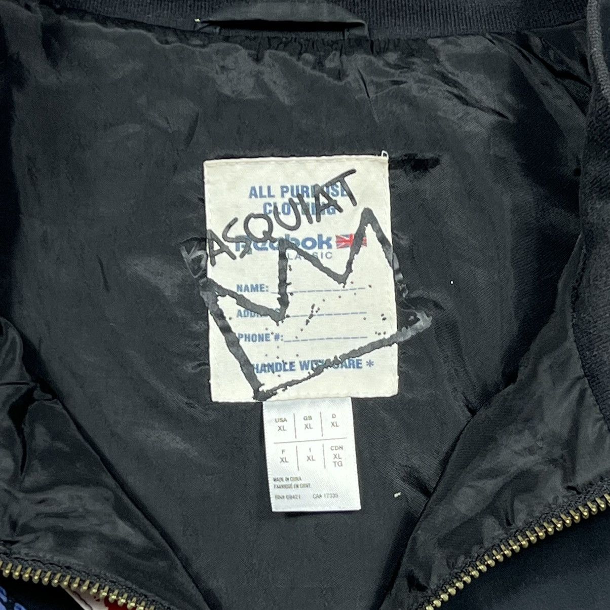 Jean-Michel Basquiat × Reebok Reebok x Basquiat 2010 Not For Sale Print Zip Sweatshirt Size US XL / EU 56 / 4 - 5 Thumbnail