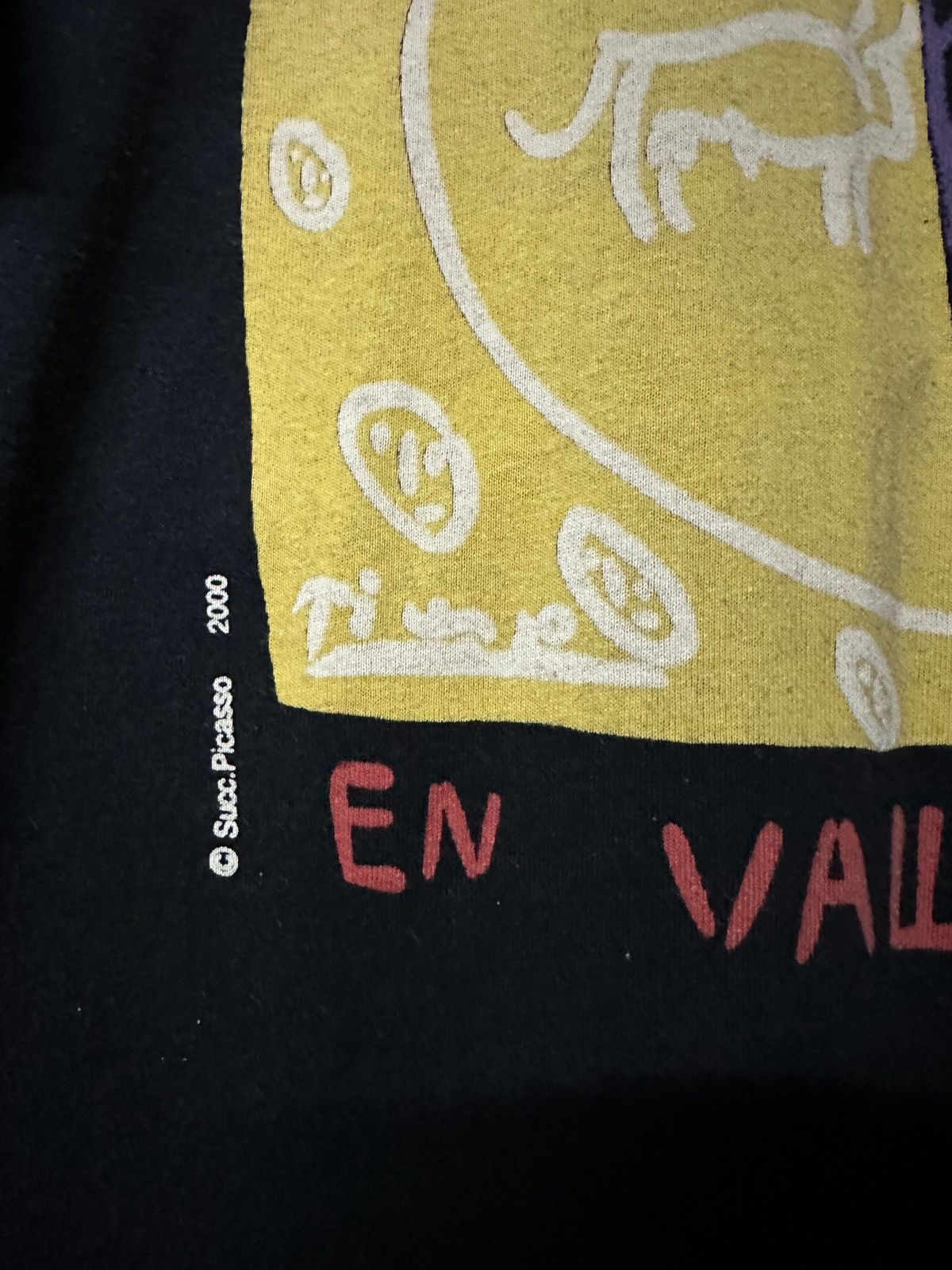 Vintage Vintage Art Picasso Toros Vallavris 1955 Faded Tee Size US L / EU 52-54 / 3 - 3 Thumbnail