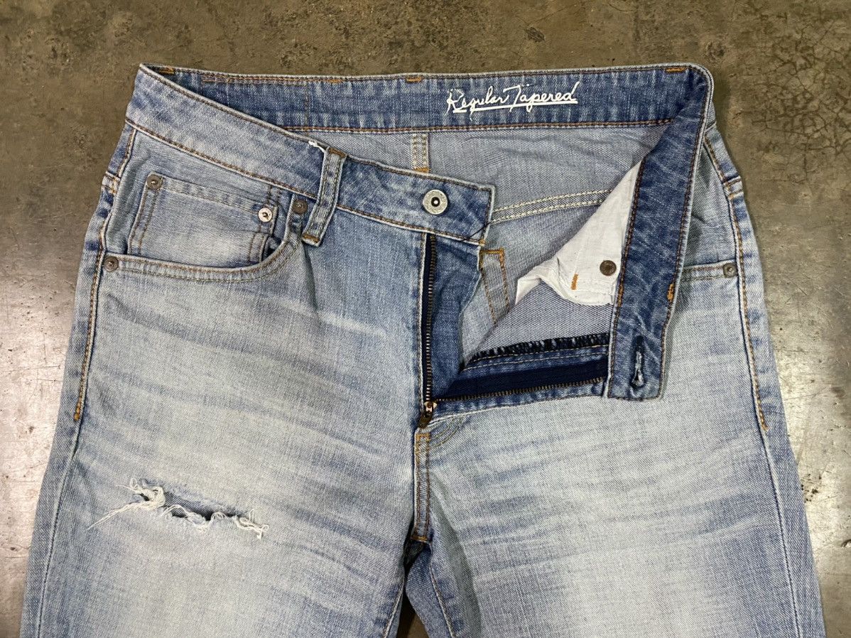 Edwin × Japanese Brand Edwin Regular Tapered Distressed Jeans Size US 31 - 6 Thumbnail