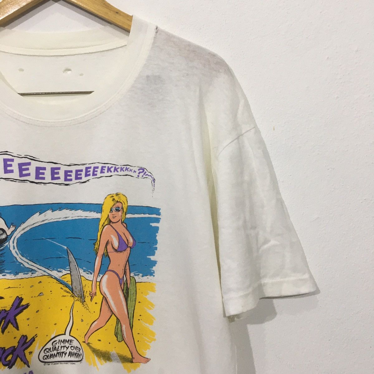 Vintage 90s Shark Attack Australia Surfing Hawai Tshirt
