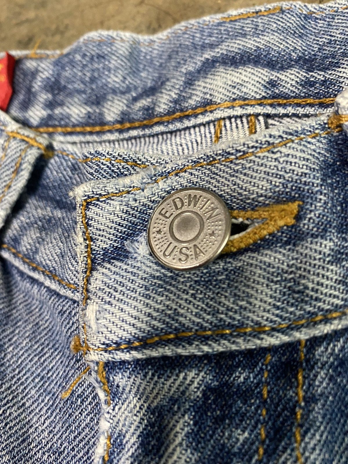 Edwin Edwin Red Tag Made In USA Distressed Denim Size US 29 - 6 Thumbnail
