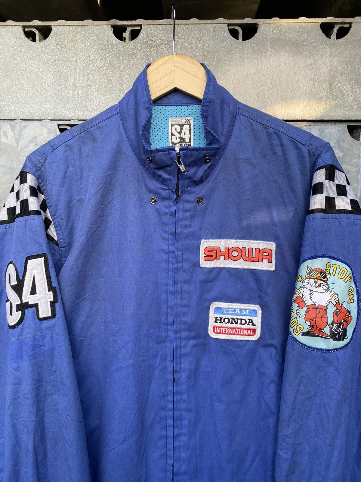 Japanese Brand Vintage THRASHED S4 Racing Motorsport Musashi TT Club Size US L / EU 52-54 / 3 - 2 Thumbnail