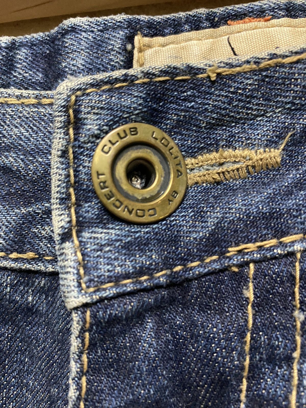 Japanese Brand Vintage LOLITA Jeans Embroidery And Zipper Pocket Size US 31 - 5 Thumbnail