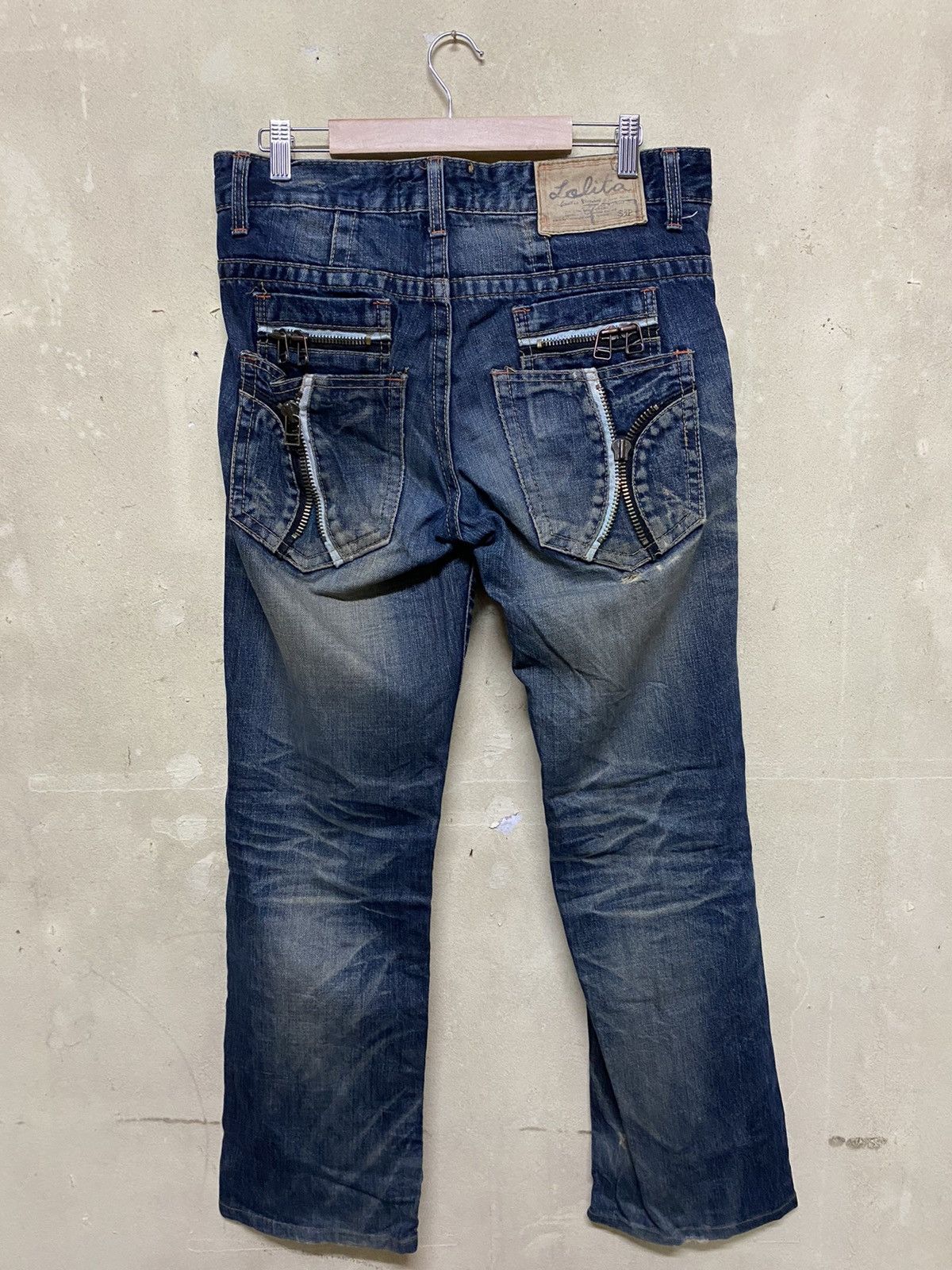 Japanese Brand Vintage LOLITA Jeans Embroidery And Zipper Pocket Size US 31 - 8 Thumbnail