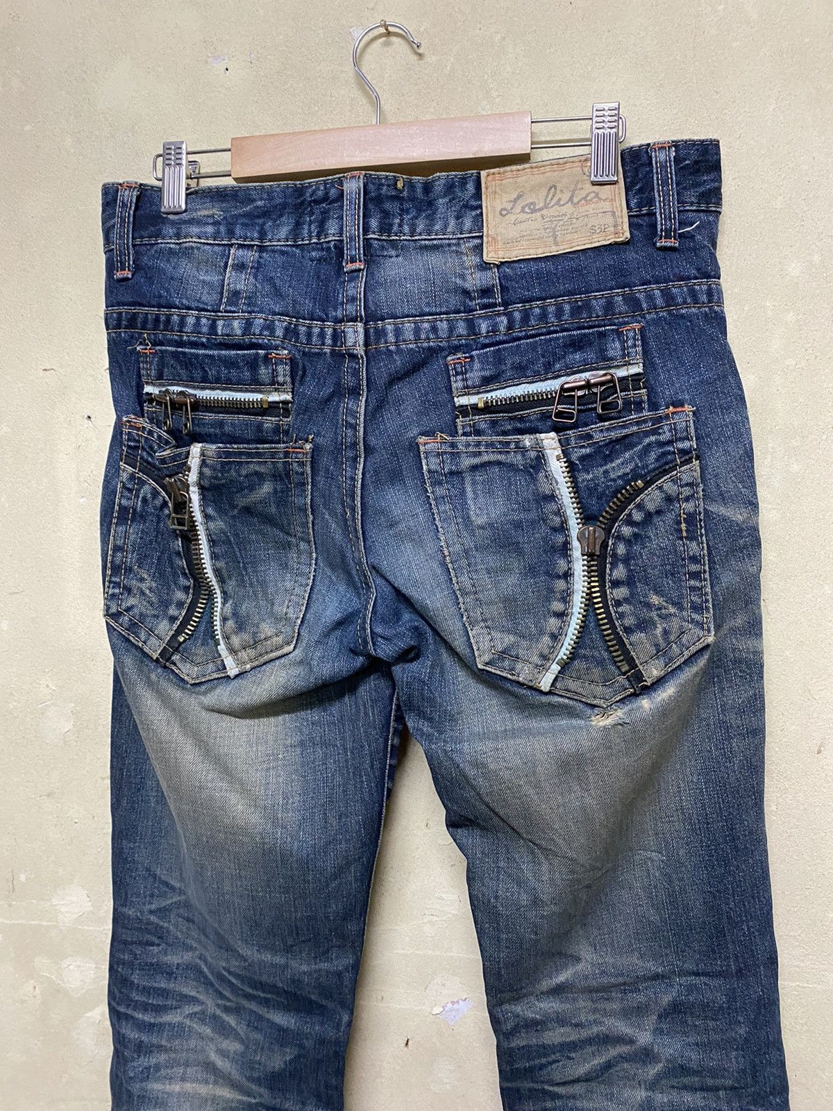 Japanese Brand Vintage LOLITA Jeans Embroidery And Zipper Pocket Size US 31 - 9 Thumbnail