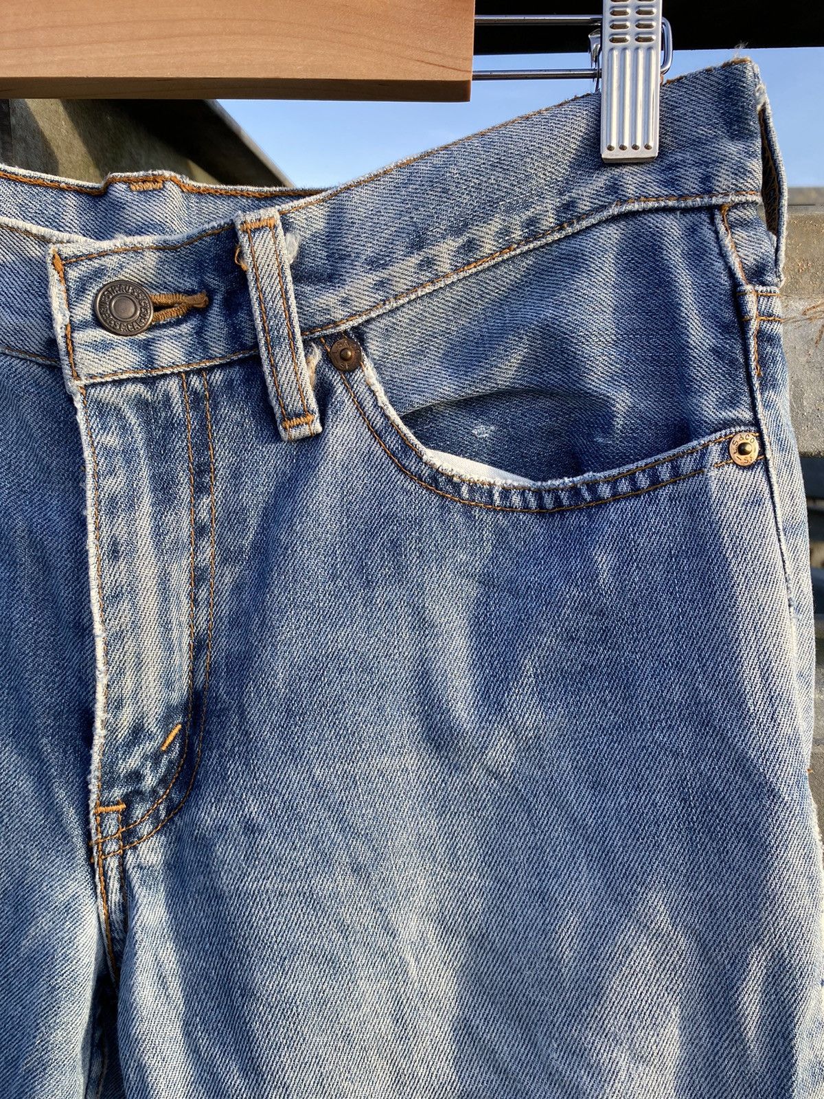 Levi's Vintage THRASHED LEVIS 553 Blue Distressed Jeans Size US 30 / EU 46 - 3 Thumbnail
