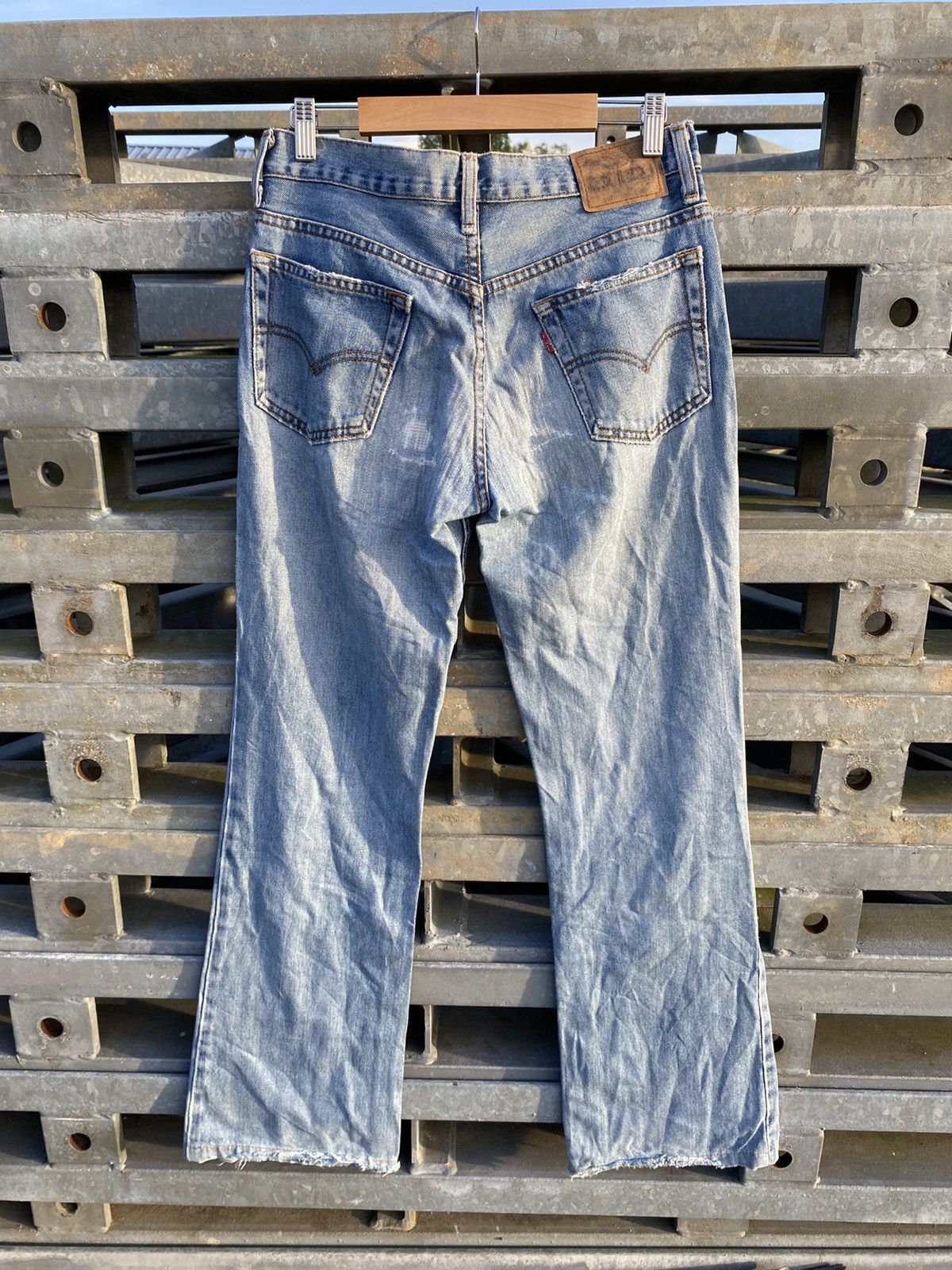 Levi's Vintage THRASHED LEVIS 553 Blue Distressed Jeans Size US 30 / EU 46 - 5 Thumbnail
