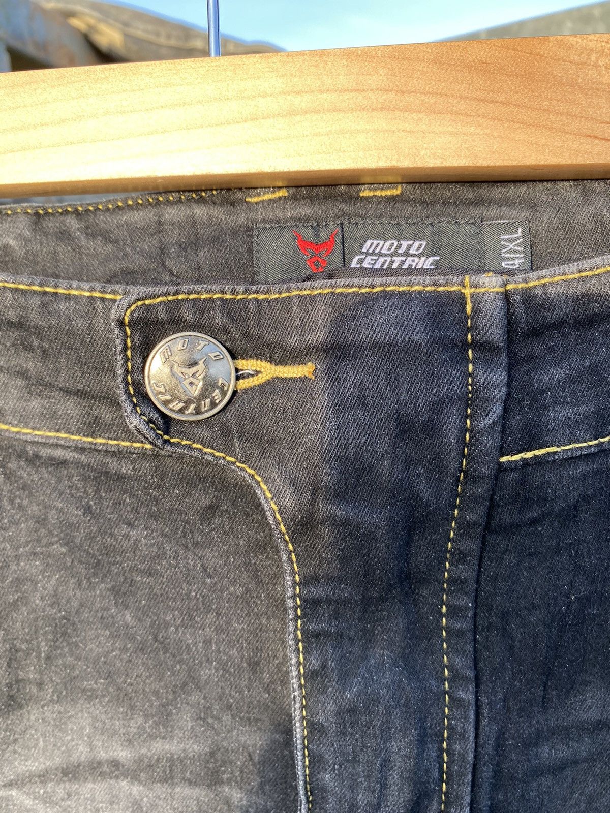 Japanese Brand THRASHED MOTO CENTRIC Biker Denim Pants Size US 34 / EU 50 - 3 Thumbnail