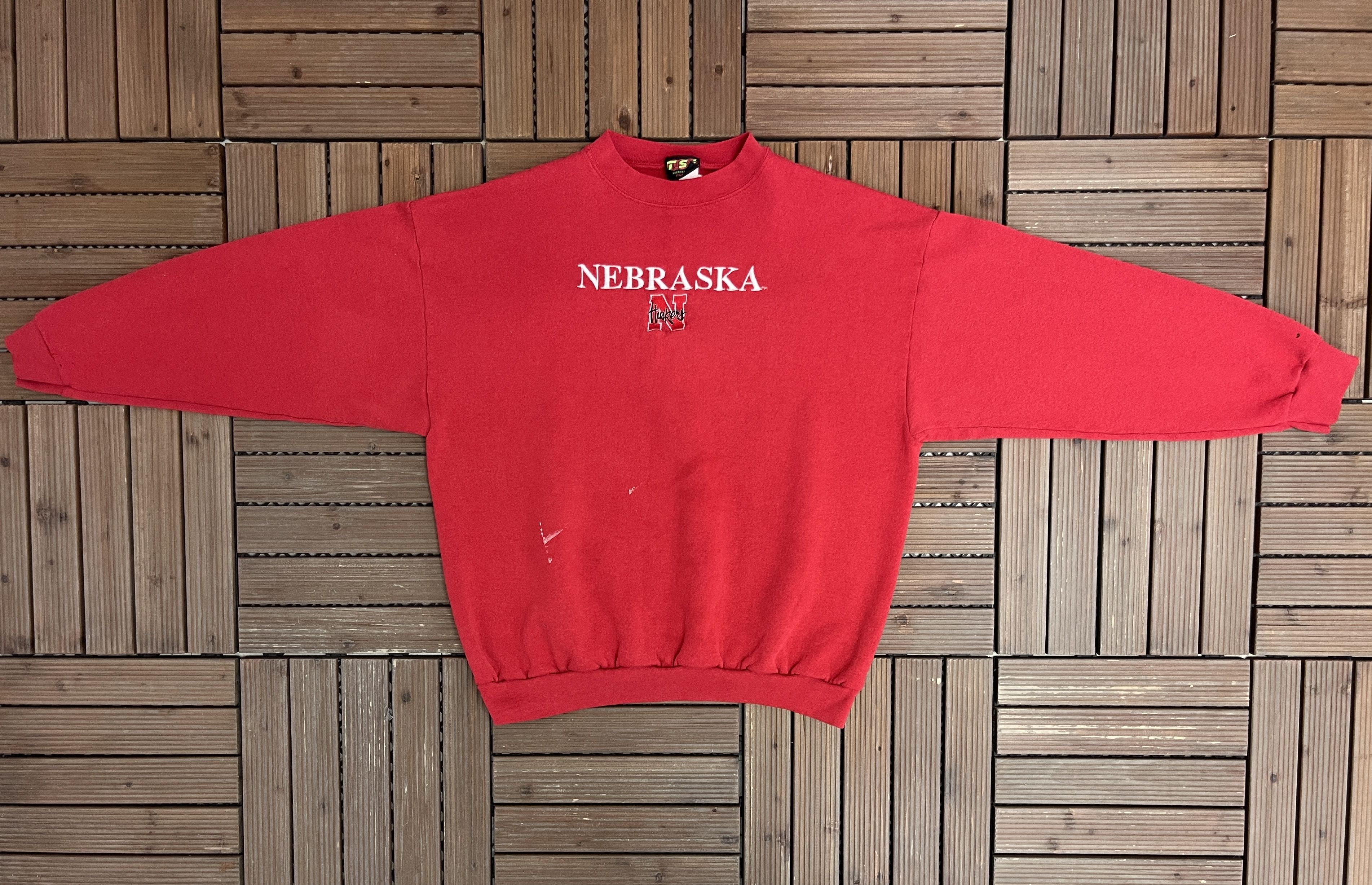 Vintage Nebraska Cornhuskers Stitched Vintage Crewneck Sweater Size US XL / EU 56 / 4 - 5 Thumbnail