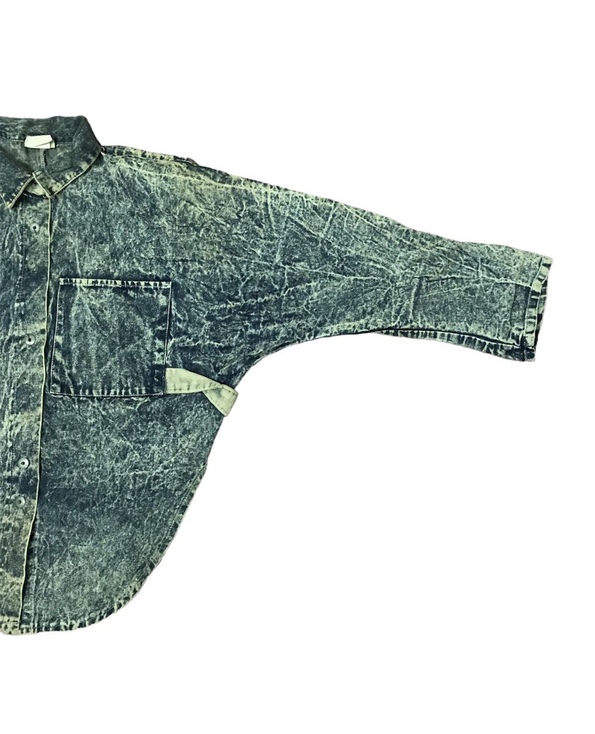 Le Grande Bleu (L.G.B.) Vintage Hot Things 90s Acid Wash Clawn Marks Corduroy Collar Size US L / EU 52-54 / 3 - 15 Thumbnail