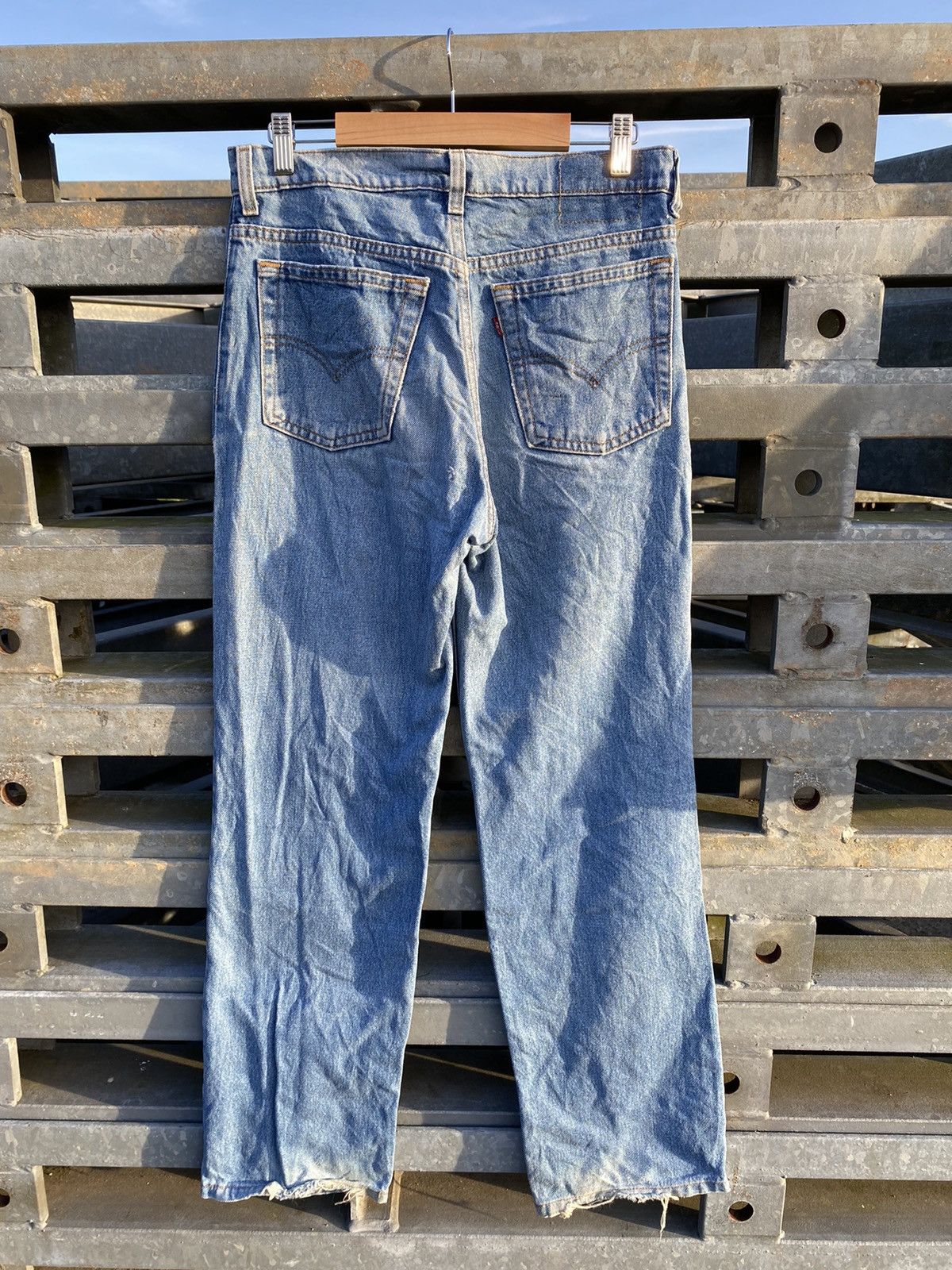 Levi's Vintage THRASHED LEVIS 501 Blue Distressed Denim Size US 30 / EU 46 - 4 Thumbnail