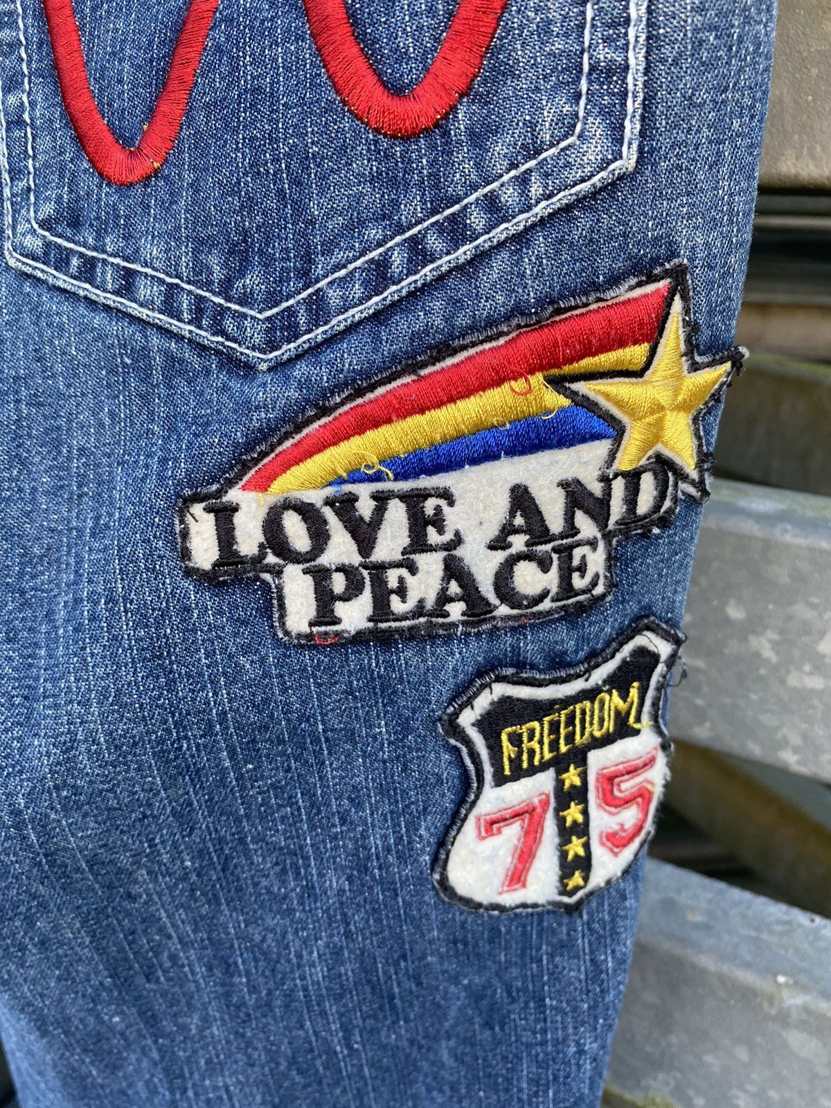 Japanese Brand Jude Bloom Patchwork Denim Pants Size US 30 / EU 46 - 9 Thumbnail