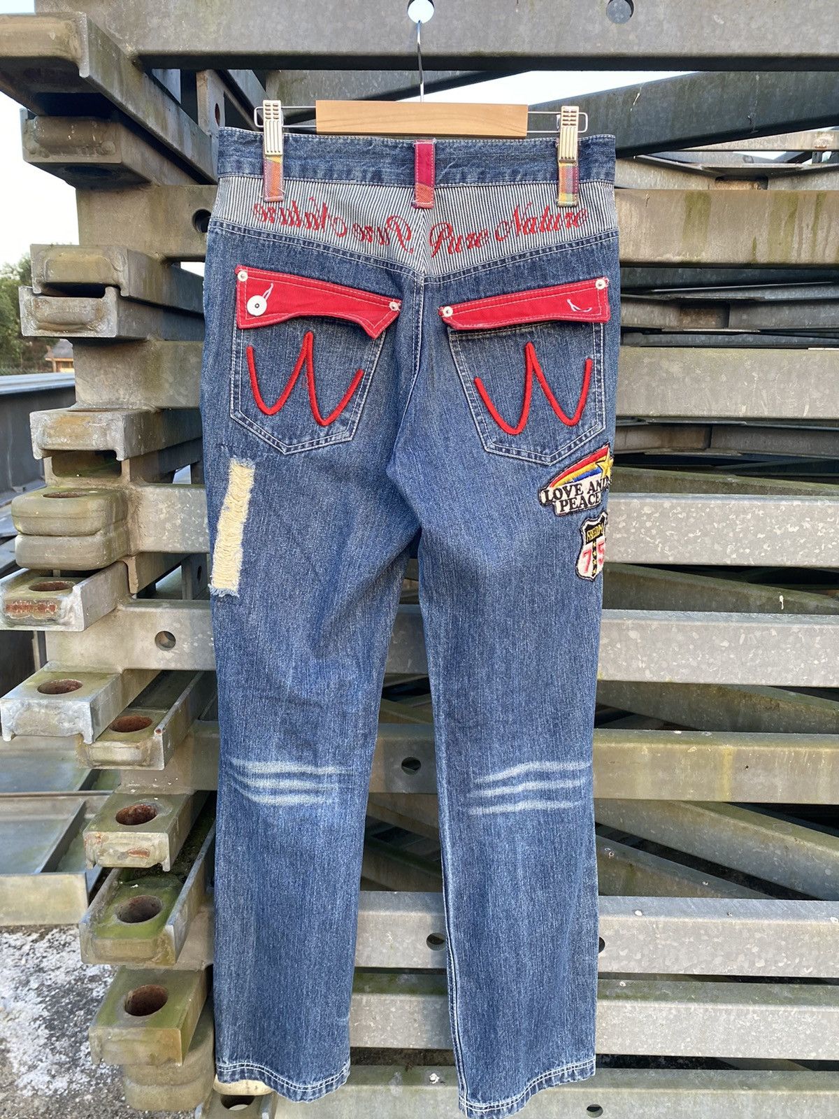Japanese Brand Jude Bloom Patchwork Denim Pants Size US 30 / EU 46 - 7 Thumbnail