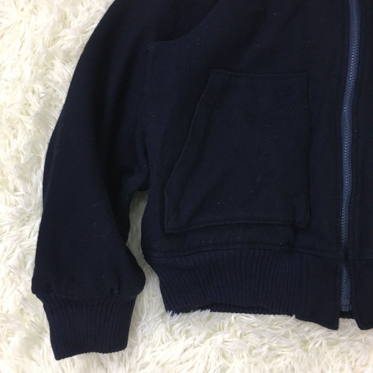 Japanese Brand Japanese Gray Beards Wool Hoodie Bomber Size US S / EU 44-46 / 1 - 4 Thumbnail