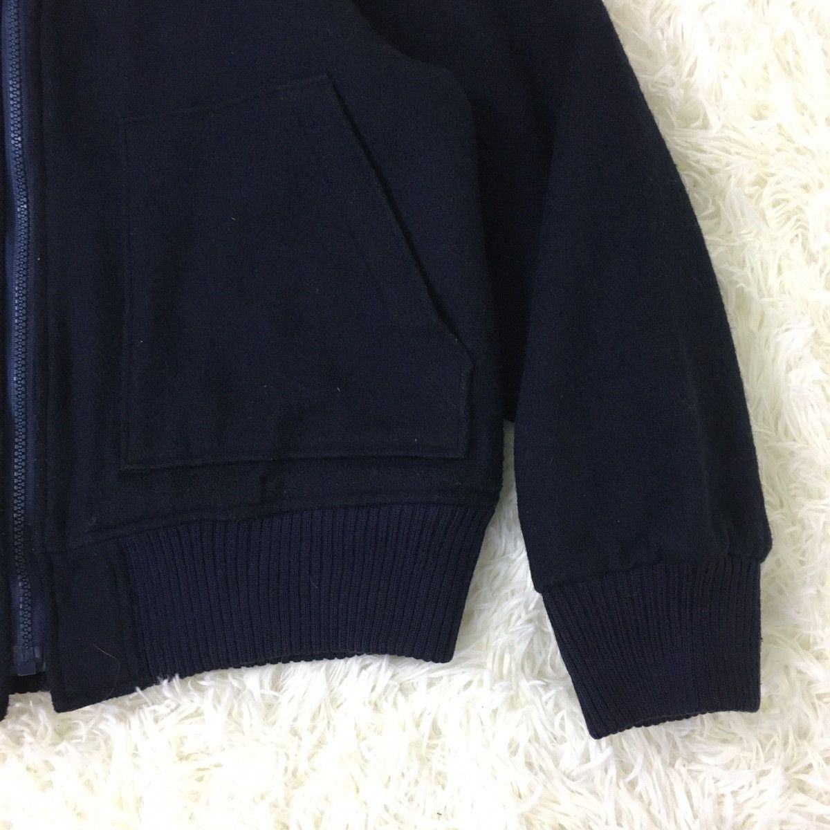 Japanese Brand Japanese Gray Beards Wool Hoodie Bomber Size US S / EU 44-46 / 1 - 5 Thumbnail