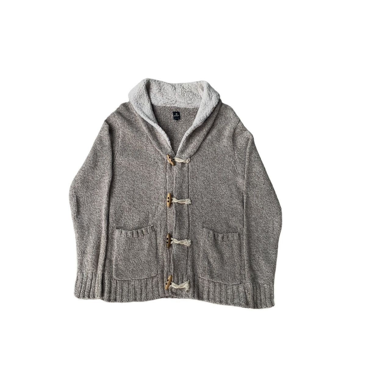 image of Aran Isles Knitwear x Avant Garde Semantic Design Knit Cardigan Jacket in Grey, Women's (Size Mediu