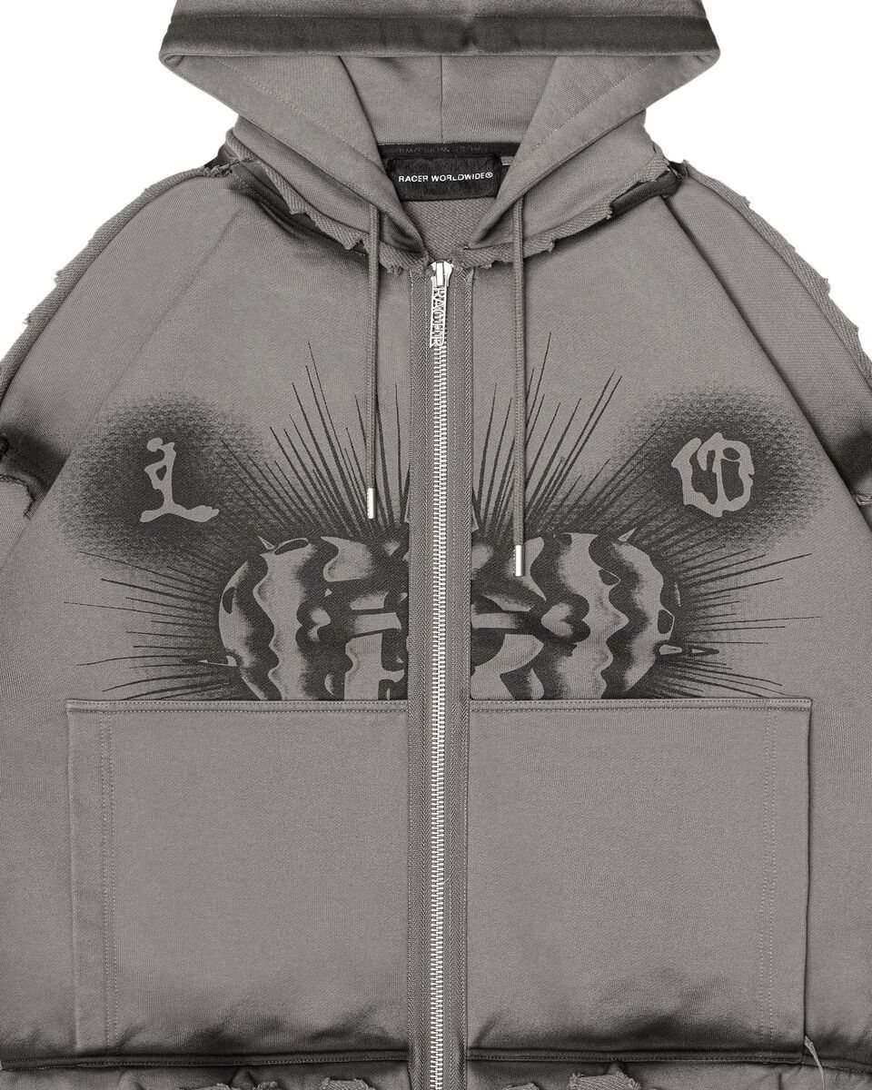 Designer × Streetwear × Vintage Racer Worldwide® Grey Tattoo 