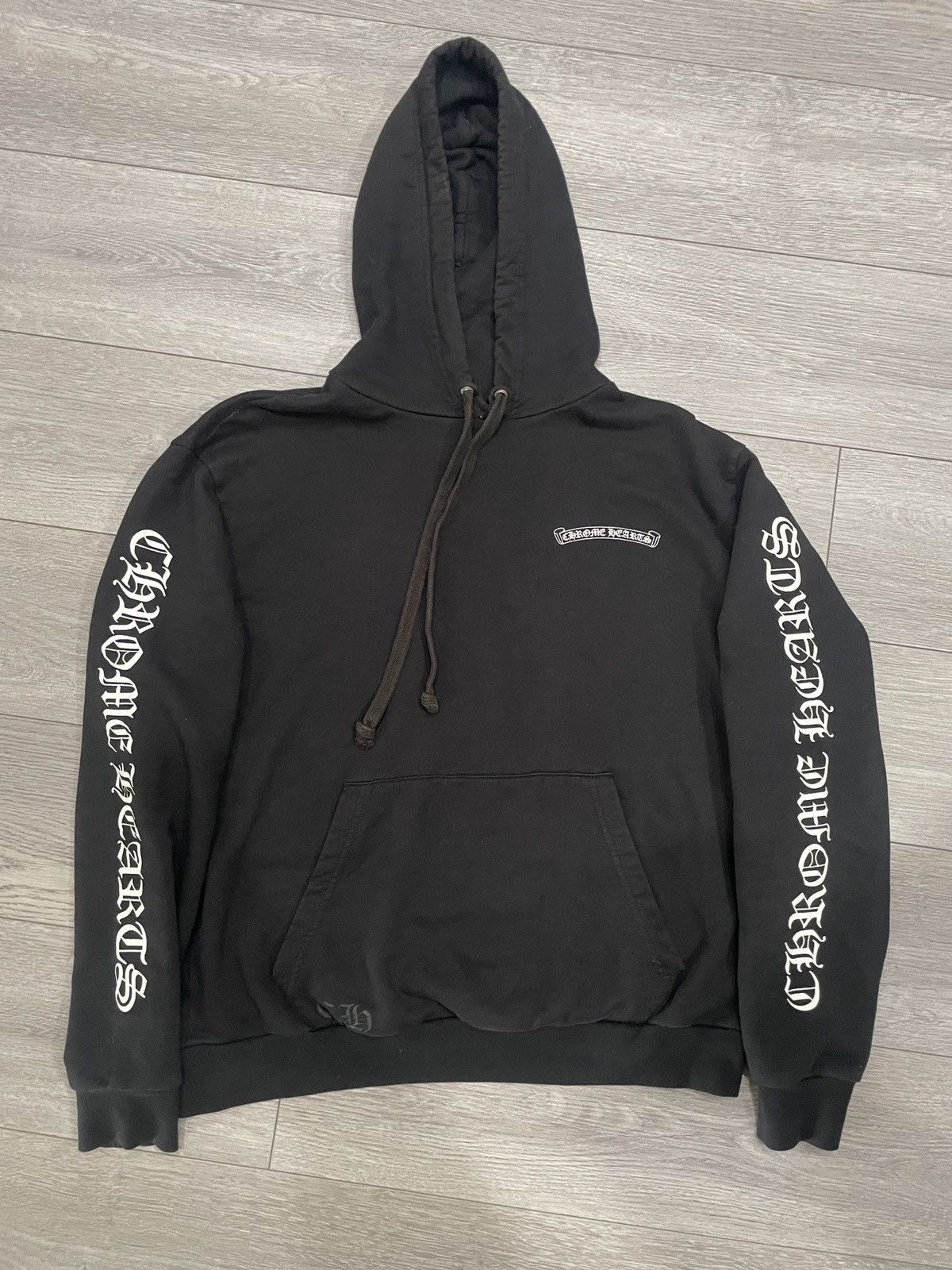 Chrome Hearts Chrome Hearts Scroll Script Hoodie Pullover | Grailed