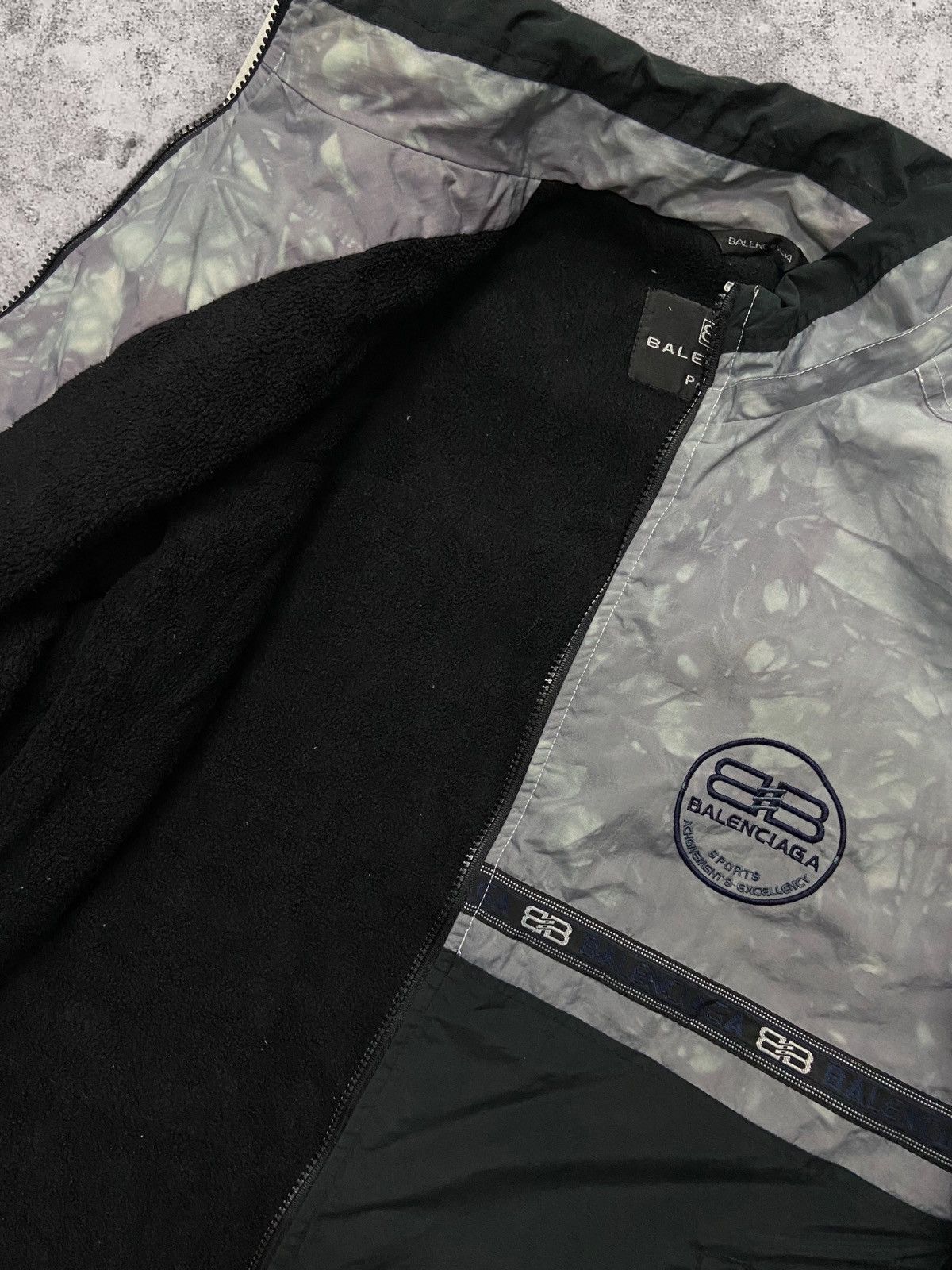 Balenciaga × Vintage Vintage Balenciaga Embroidery Fleece Lined Overdyed Jacket Size US M / EU 48-50 / 2 - 9 Thumbnail