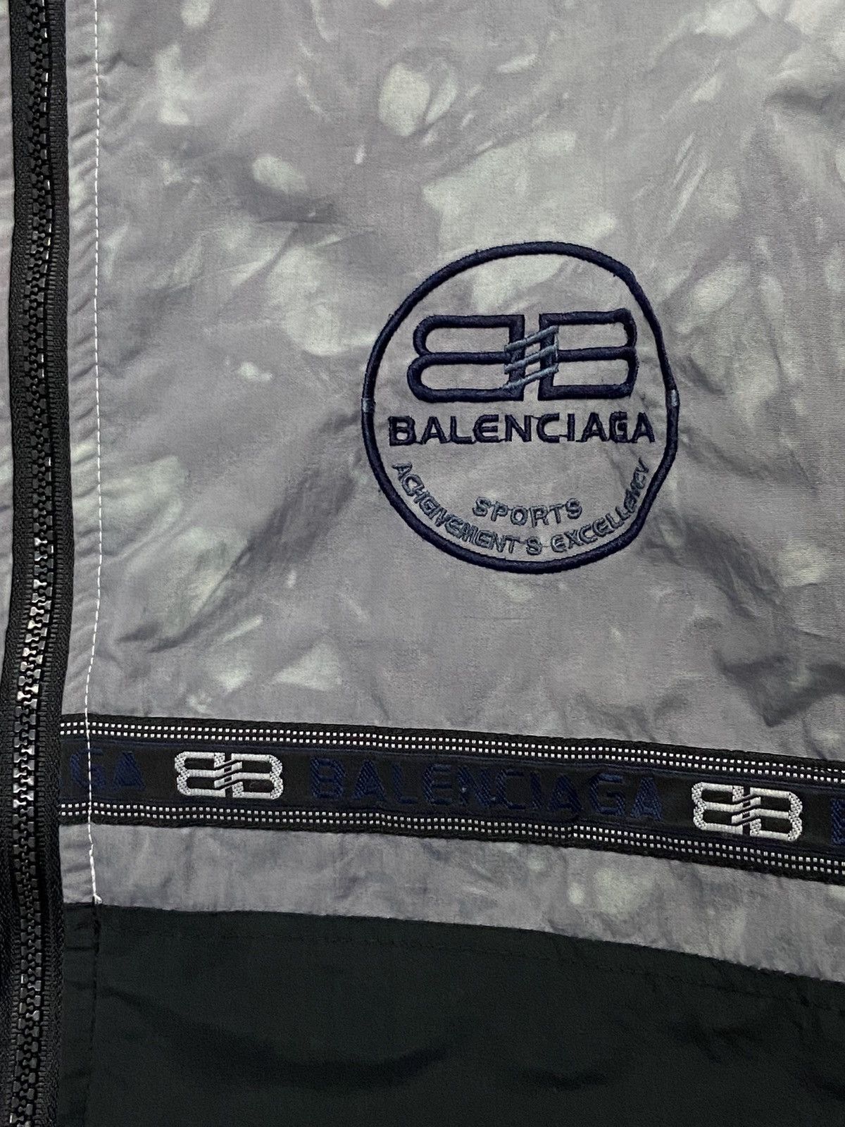 Balenciaga × Vintage Vintage Balenciaga Embroidery Fleece Lined Overdyed Jacket Size US M / EU 48-50 / 2 - 5 Thumbnail