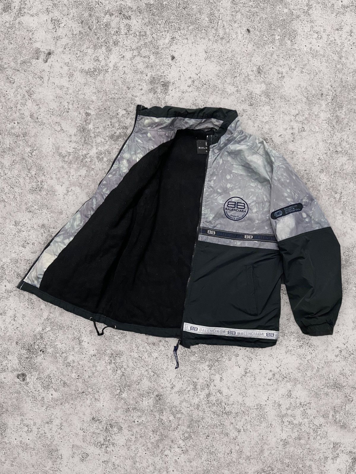 Balenciaga × Vintage Vintage Balenciaga Embroidery Fleece Lined Overdyed Jacket Size US M / EU 48-50 / 2 - 7 Thumbnail