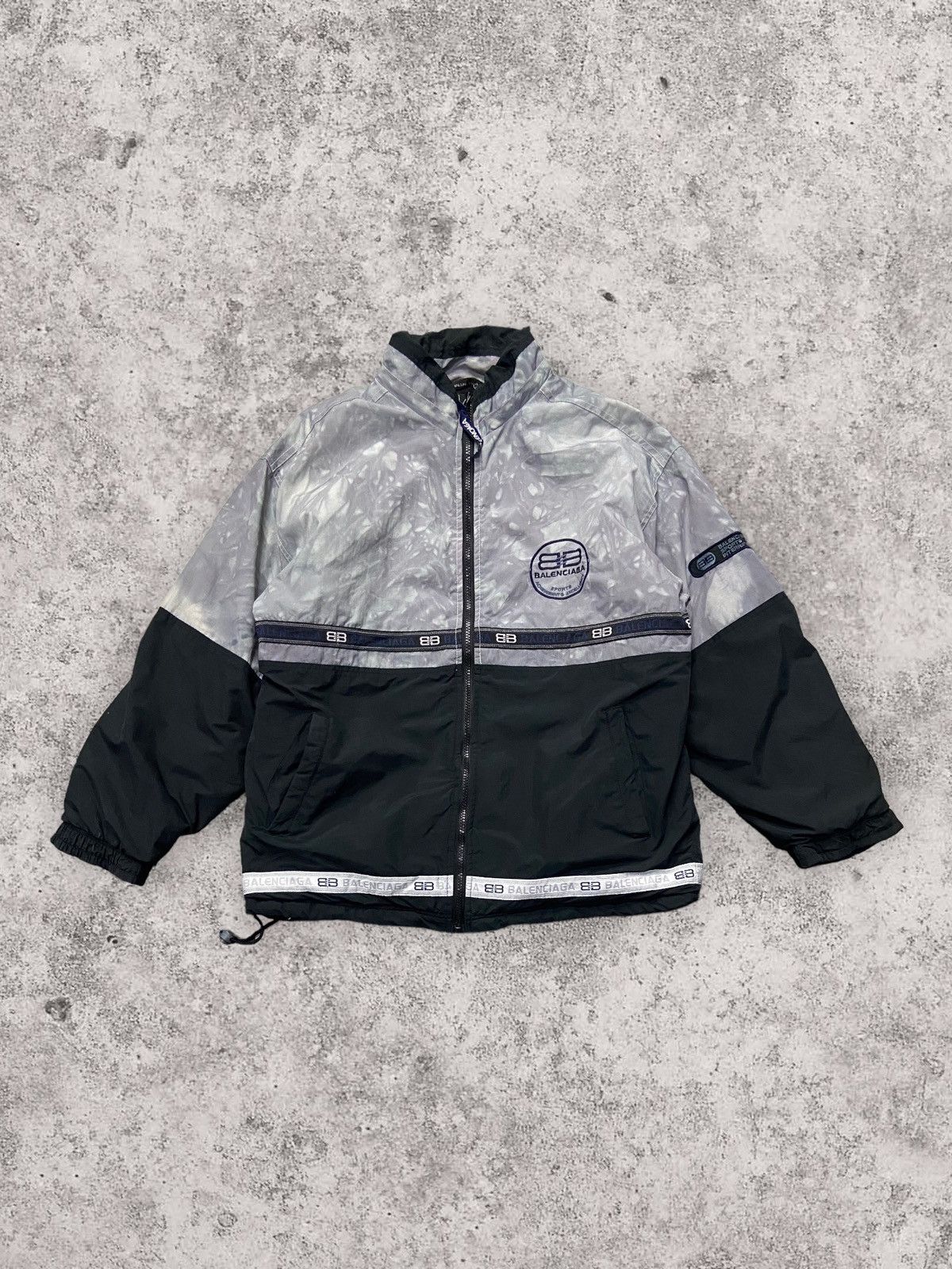 Balenciaga × Vintage Vintage Balenciaga Embroidery Fleece Lined Overdyed Jacket Size US M / EU 48-50 / 2 - 1 Thumbnail