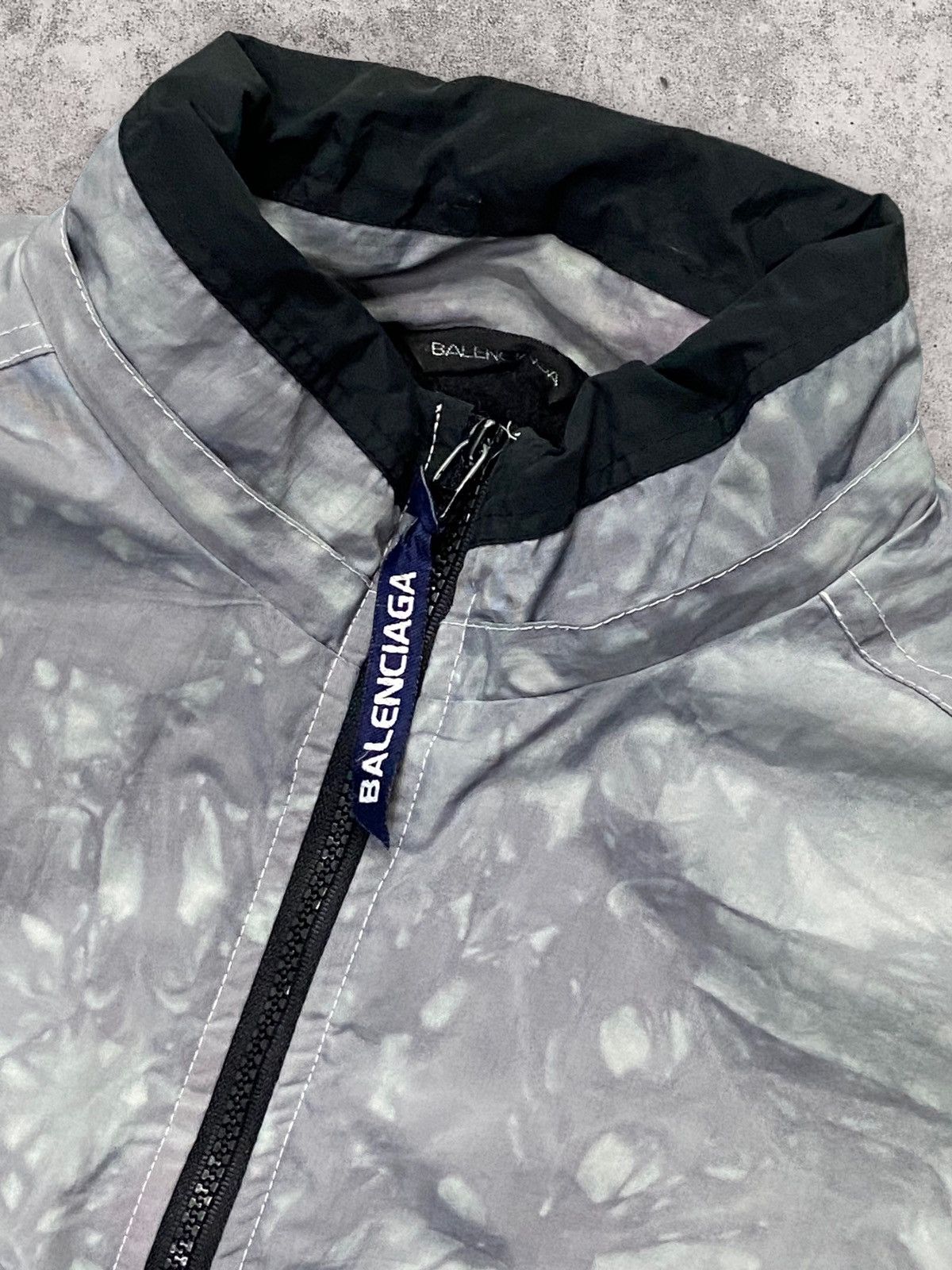 Balenciaga × Vintage Vintage Balenciaga Embroidery Fleece Lined Overdyed Jacket Size US M / EU 48-50 / 2 - 12 Thumbnail