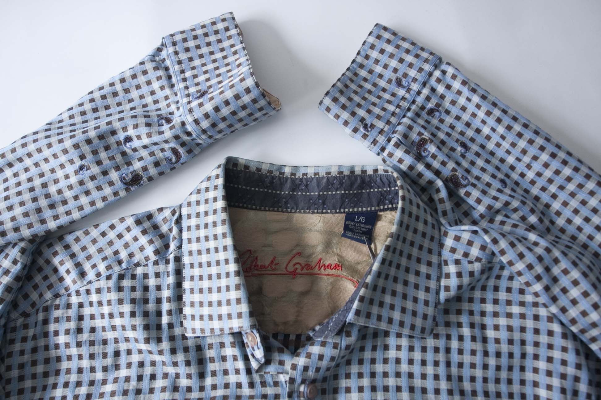 Robert Graham Robert Graham Shirt Blue/ Gray Size L Size US M / EU 48-50 / 2 - 3 Thumbnail