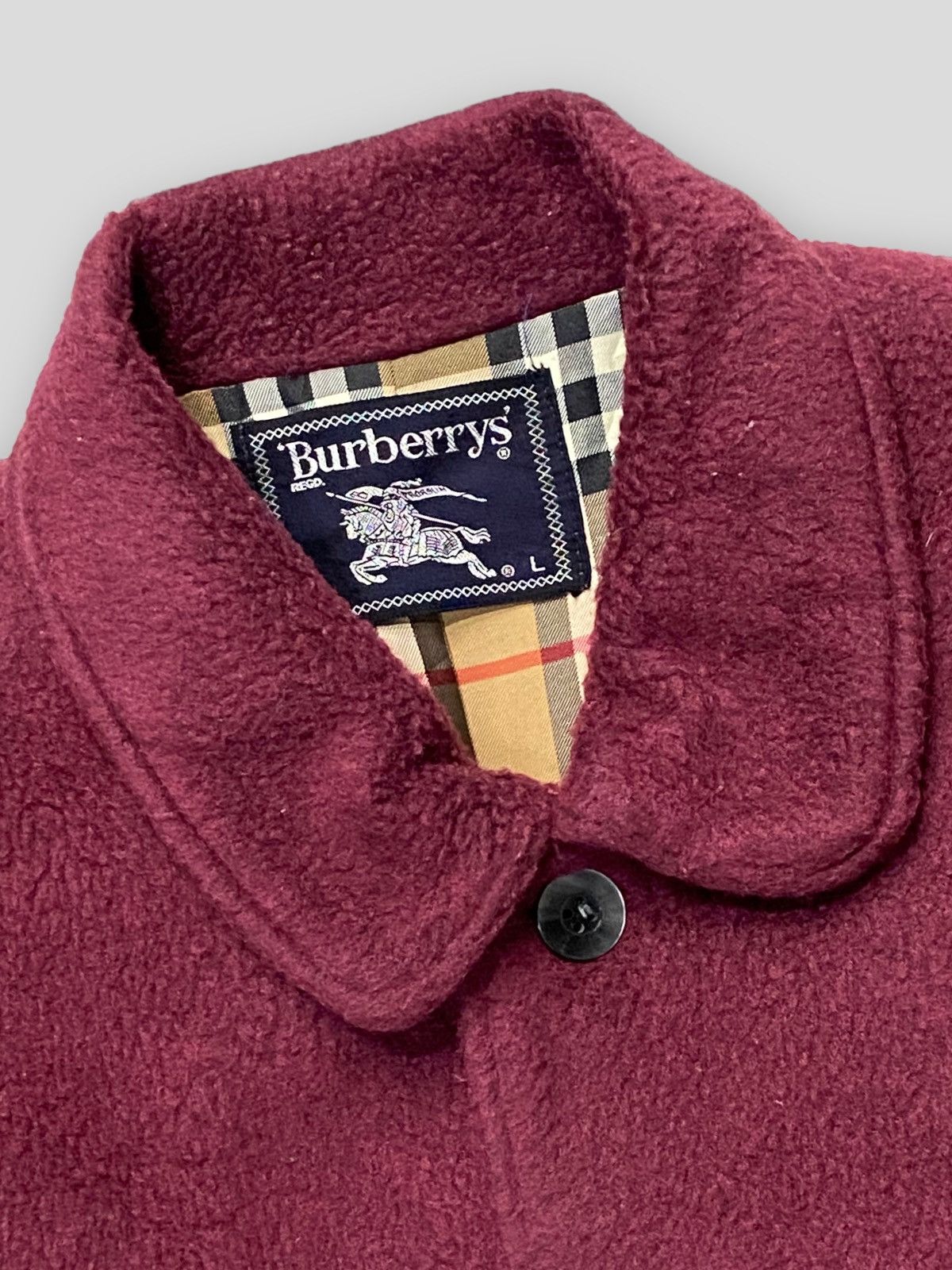 Burberry × Vintage Vintage Burberrys Nova Check Fleece Chore Jacket FW 1989 Size US M / EU 48-50 / 2 - 10 Thumbnail