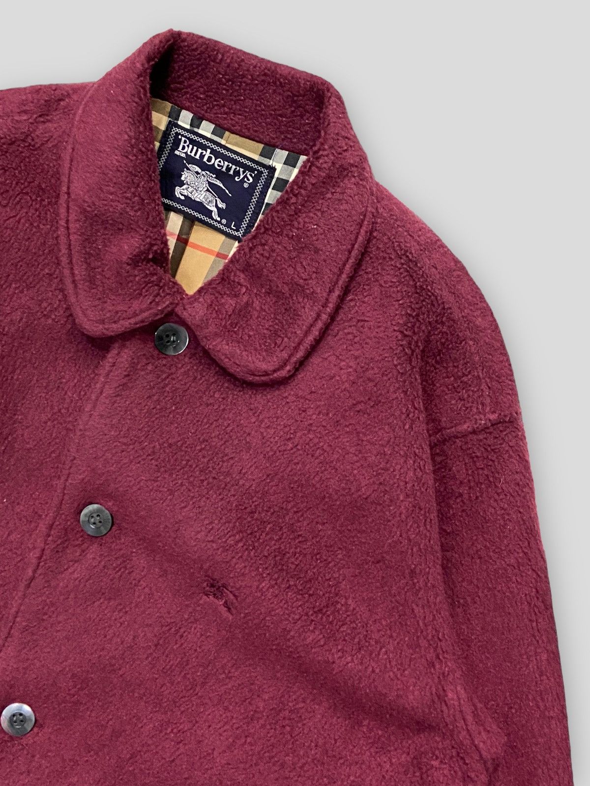 Burberry × Vintage Vintage Burberrys Nova Check Fleece Chore Jacket FW 1989 Size US M / EU 48-50 / 2 - 9 Thumbnail