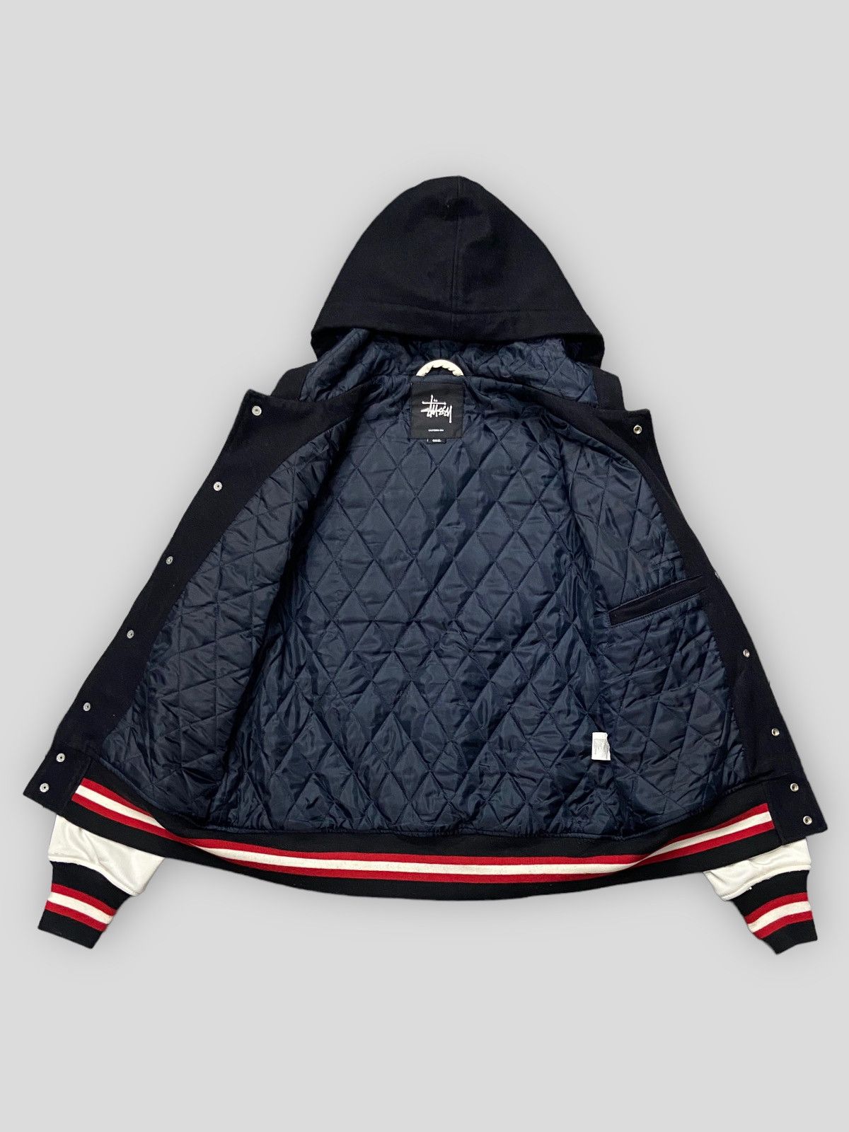 Stussy × Vintage Vintage Stussy International Tour Wool Varsity Jacket Size US S / EU 44-46 / 1 - 16 Thumbnail
