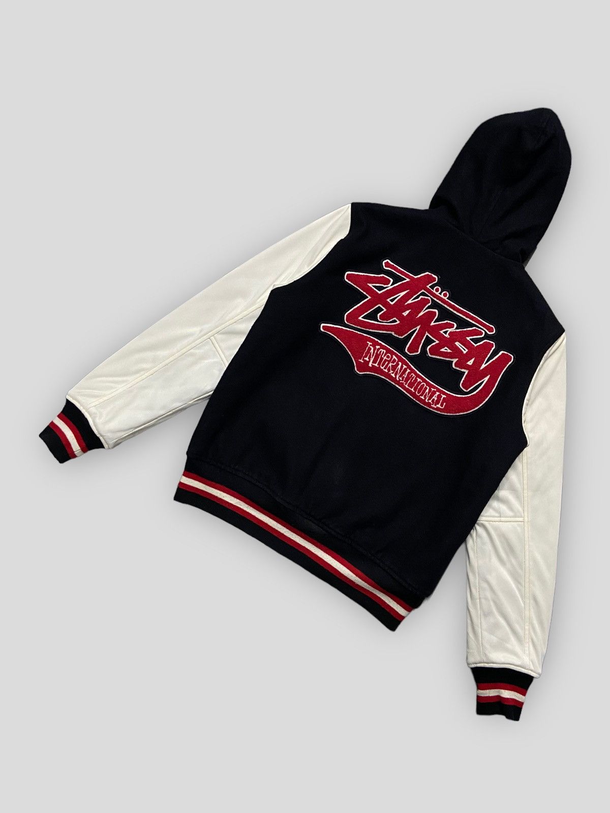 Stussy × Vintage Vintage Stussy International Tour Wool Varsity Jacket Size US S / EU 44-46 / 1 - 3 Thumbnail