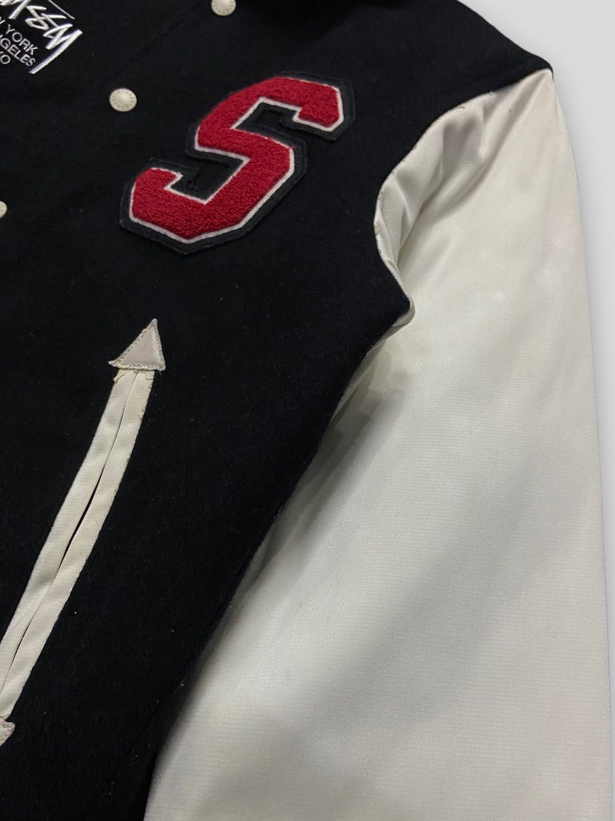 Stussy × Vintage Vintage Stussy International Tour Wool Varsity Jacket Size US S / EU 44-46 / 1 - 10 Thumbnail