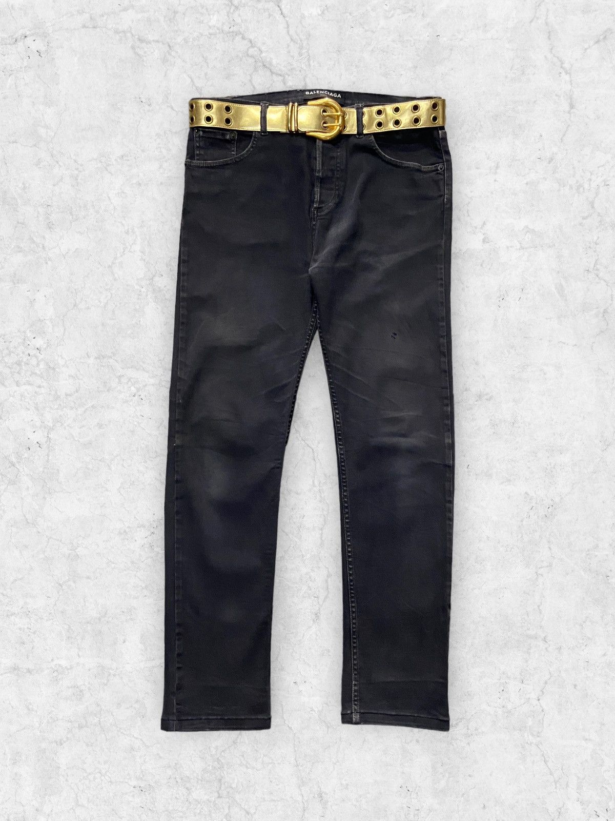 Balenciaga Black Faded Jeans
