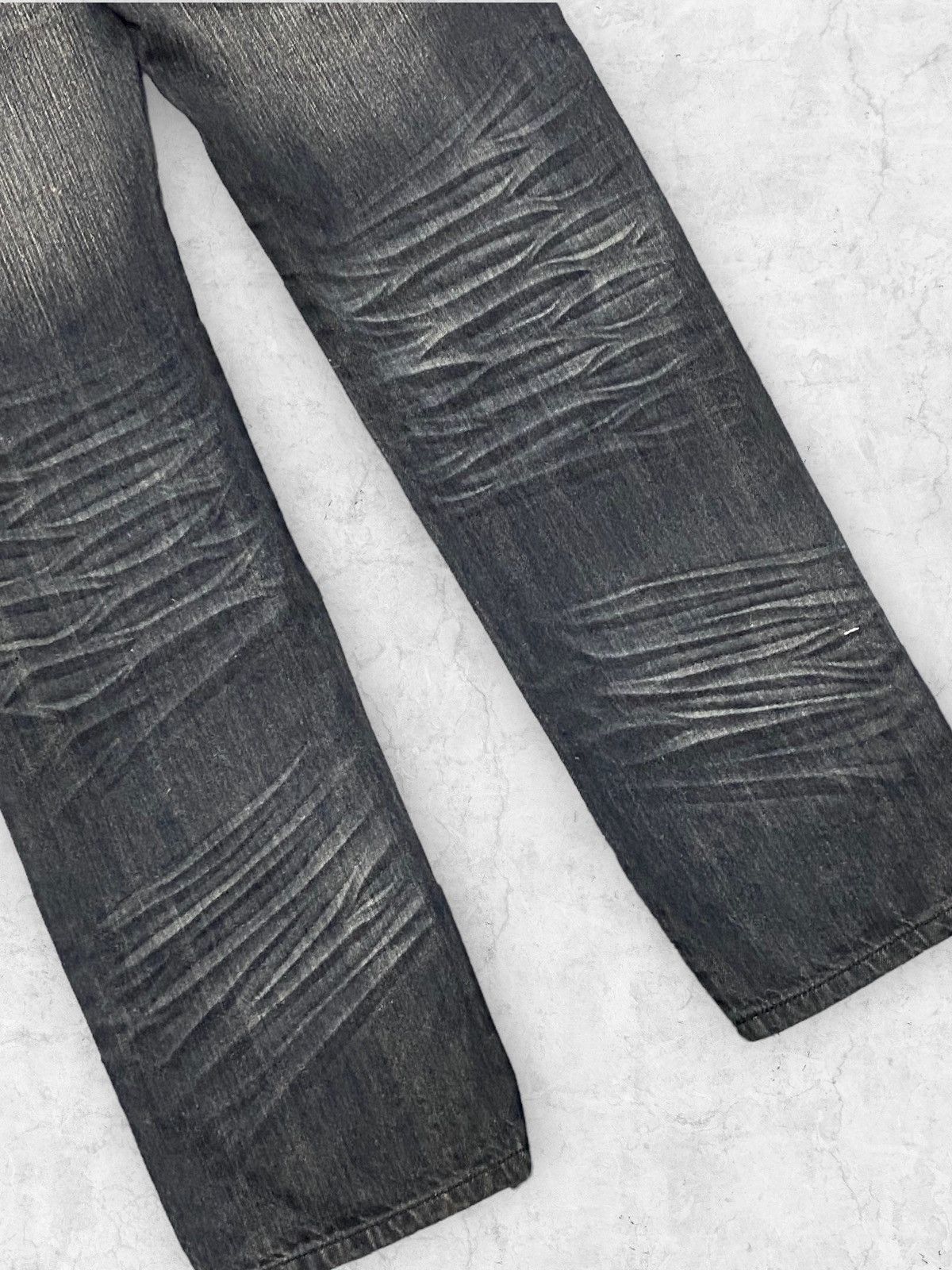If Six Was Nine × Japanese Brand × Le Grande Bleu (L.G.B.) Rain Japan Double Waist Baggy Jeans With Leather Belt Size US 30 / EU 46 - 13 Thumbnail