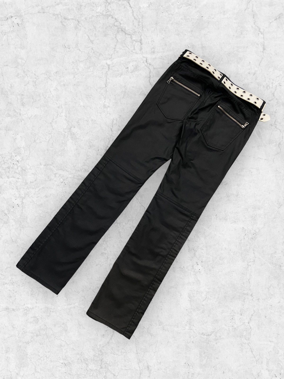 Burberry Vintage Burberry Waxed Biker Pants Rivet Belt Size US 32 / EU 48 - 10 Thumbnail