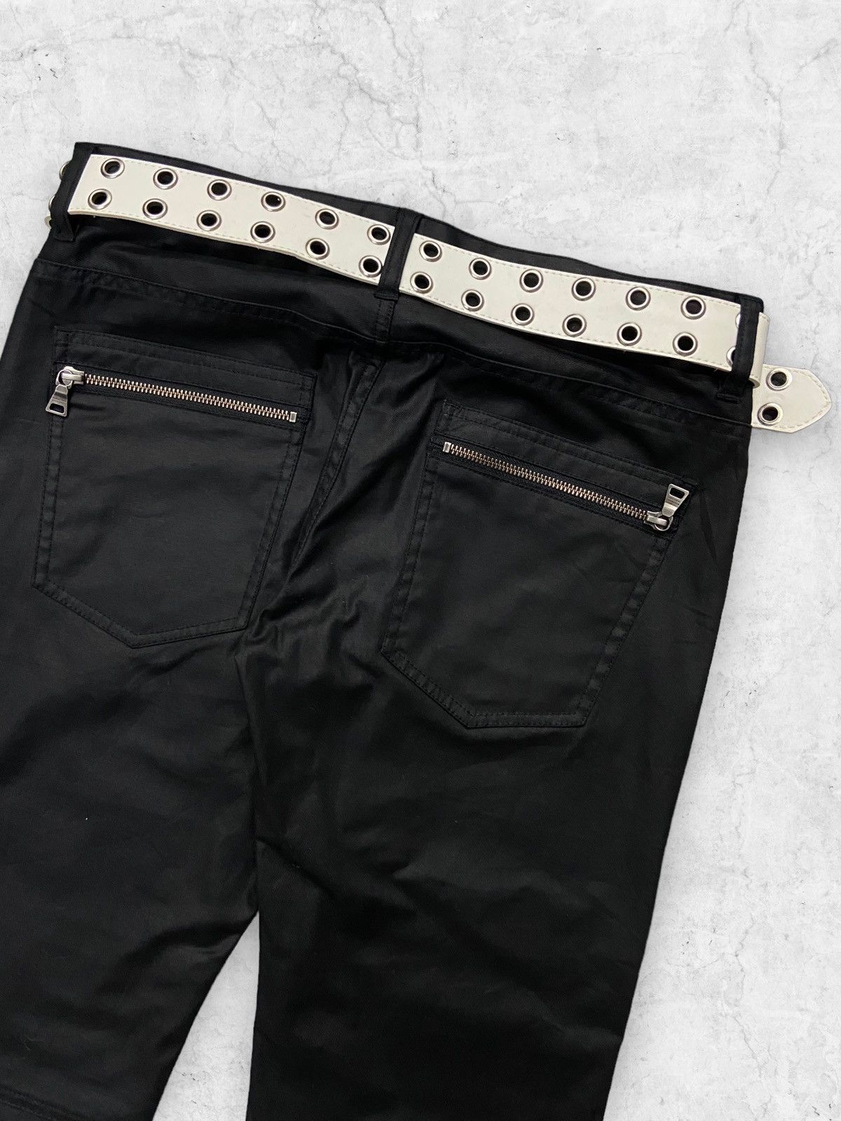 Burberry Vintage Burberry Waxed Biker Pants Rivet Belt Size US 32 / EU 48 - 11 Thumbnail